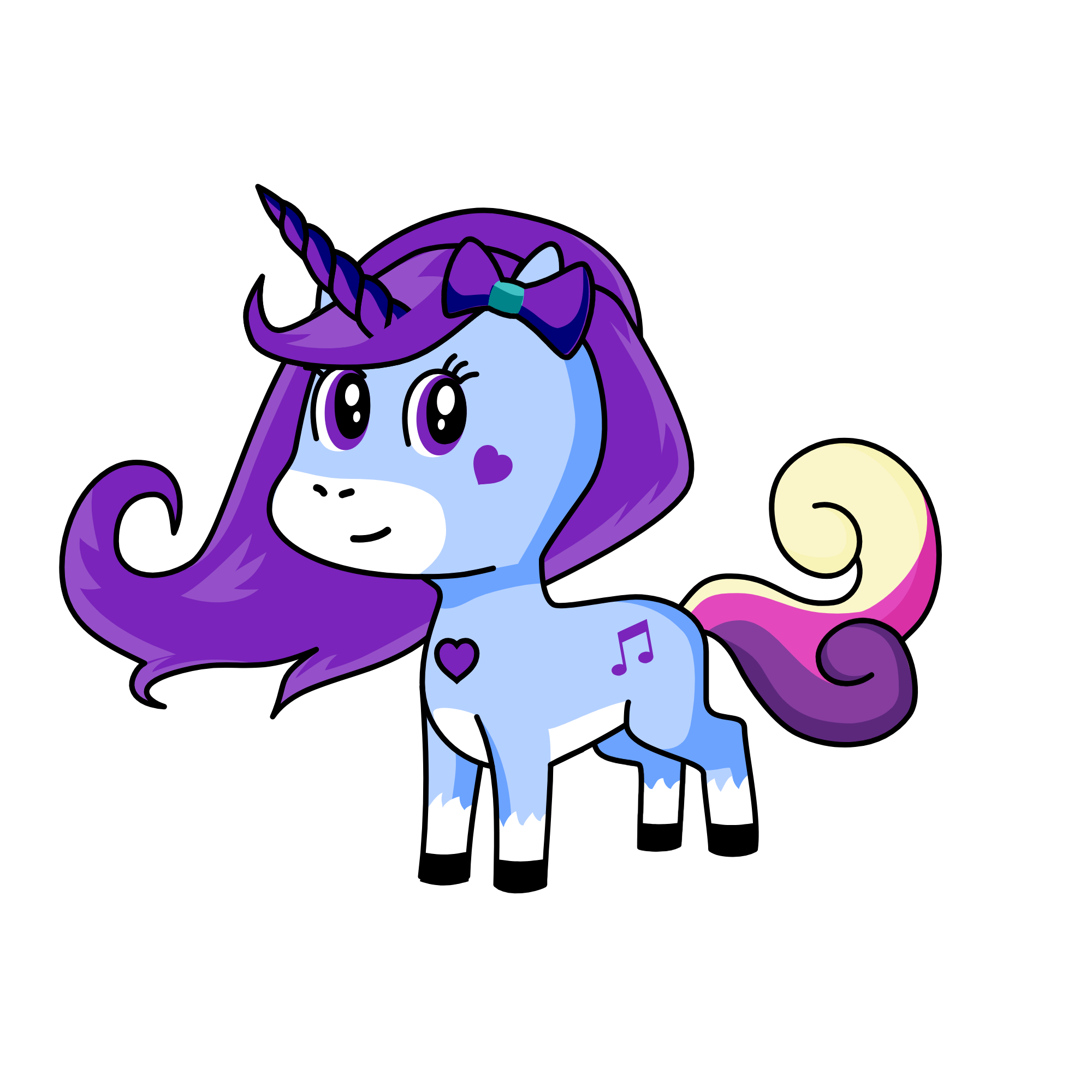 Violet, the unicorn