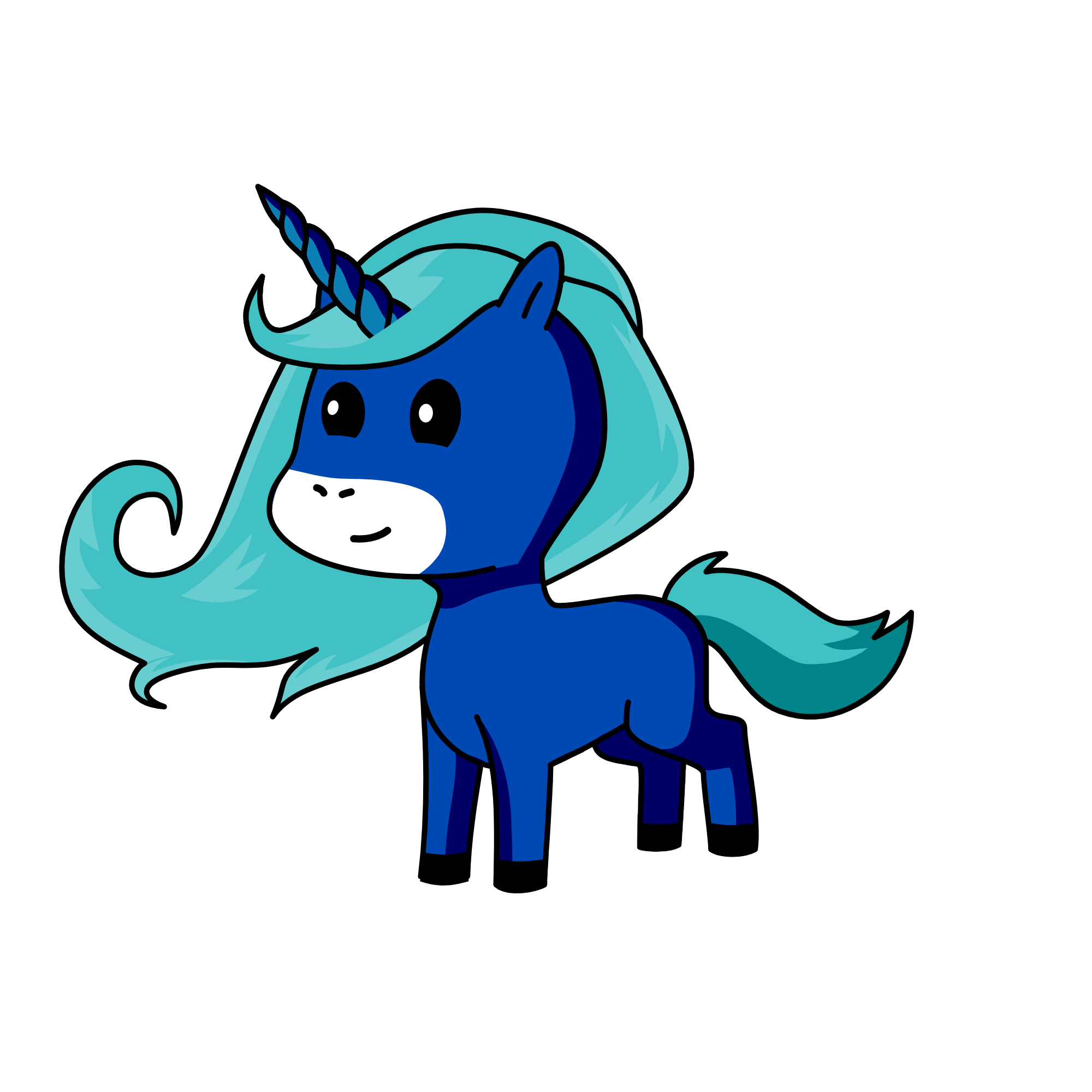 Bluey, the unicorn