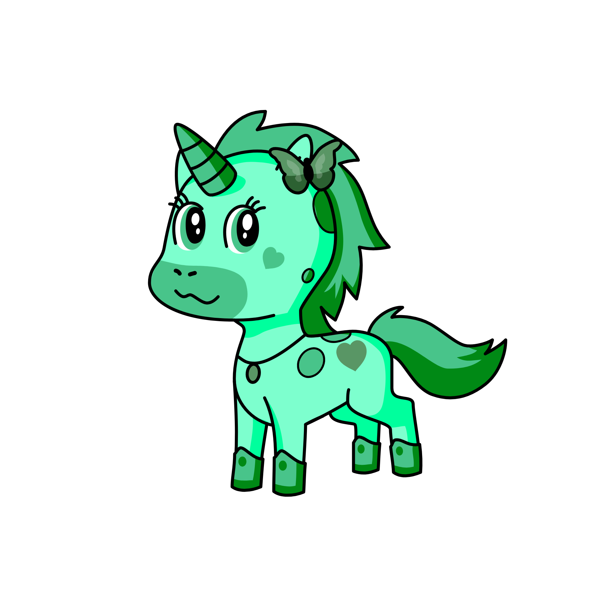 Mint, the unicorn