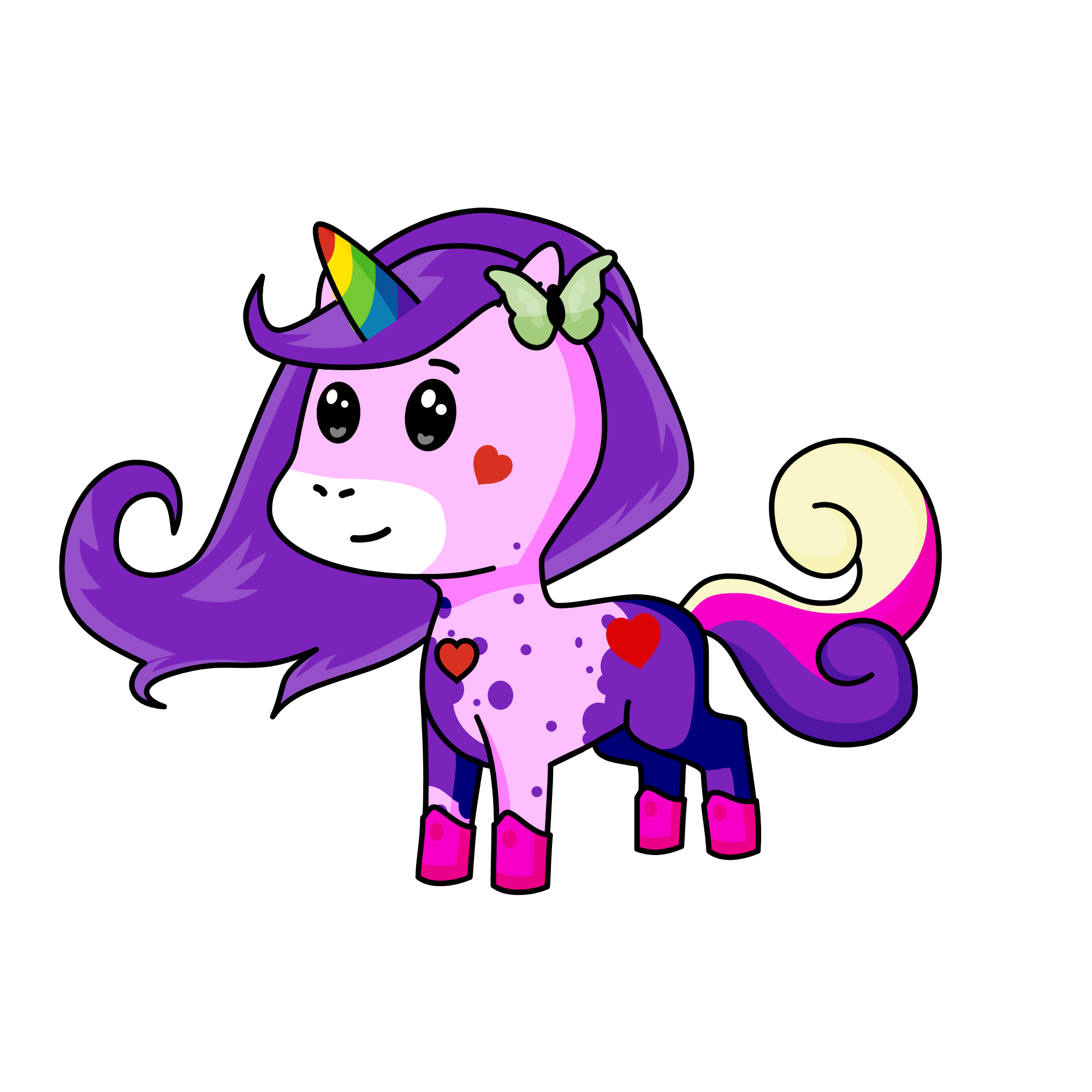 butterfly, the unicorn