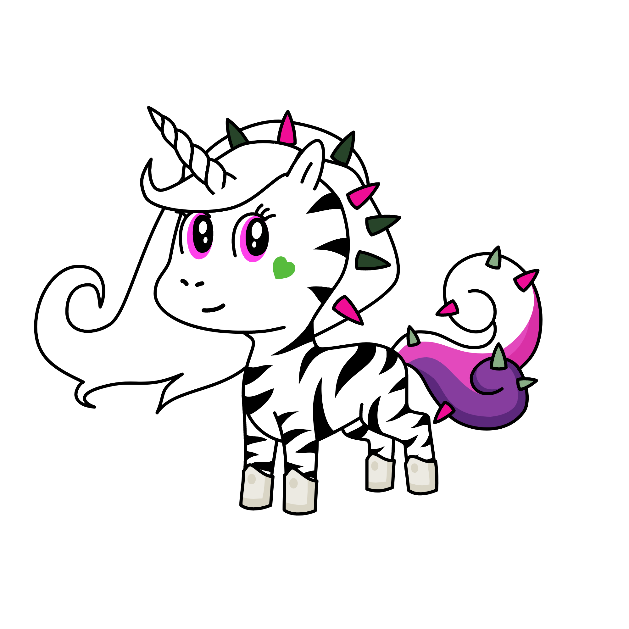 zebra, the unicorn
