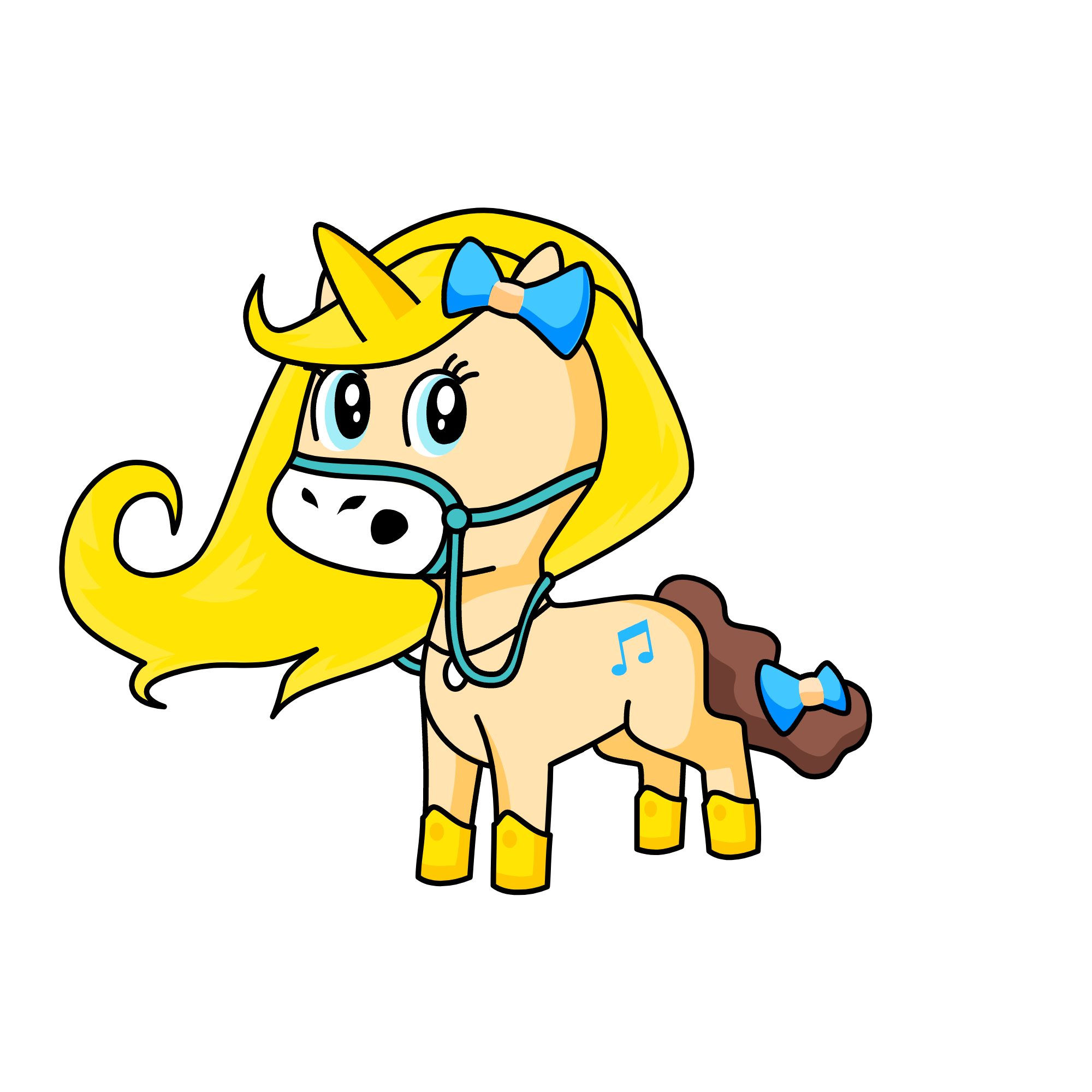 Bonnie Bluey, the unicorn