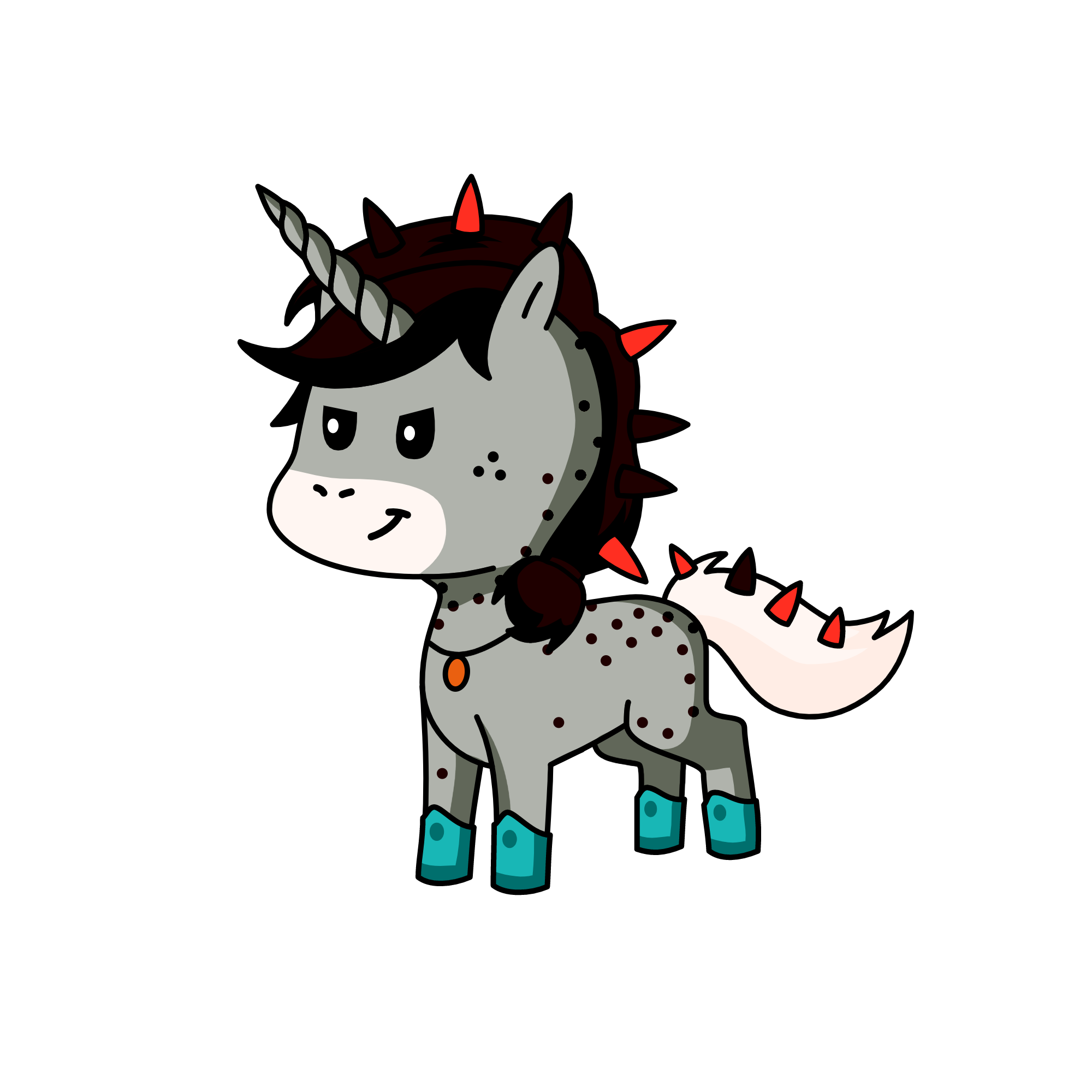 Bloody, the unicorn