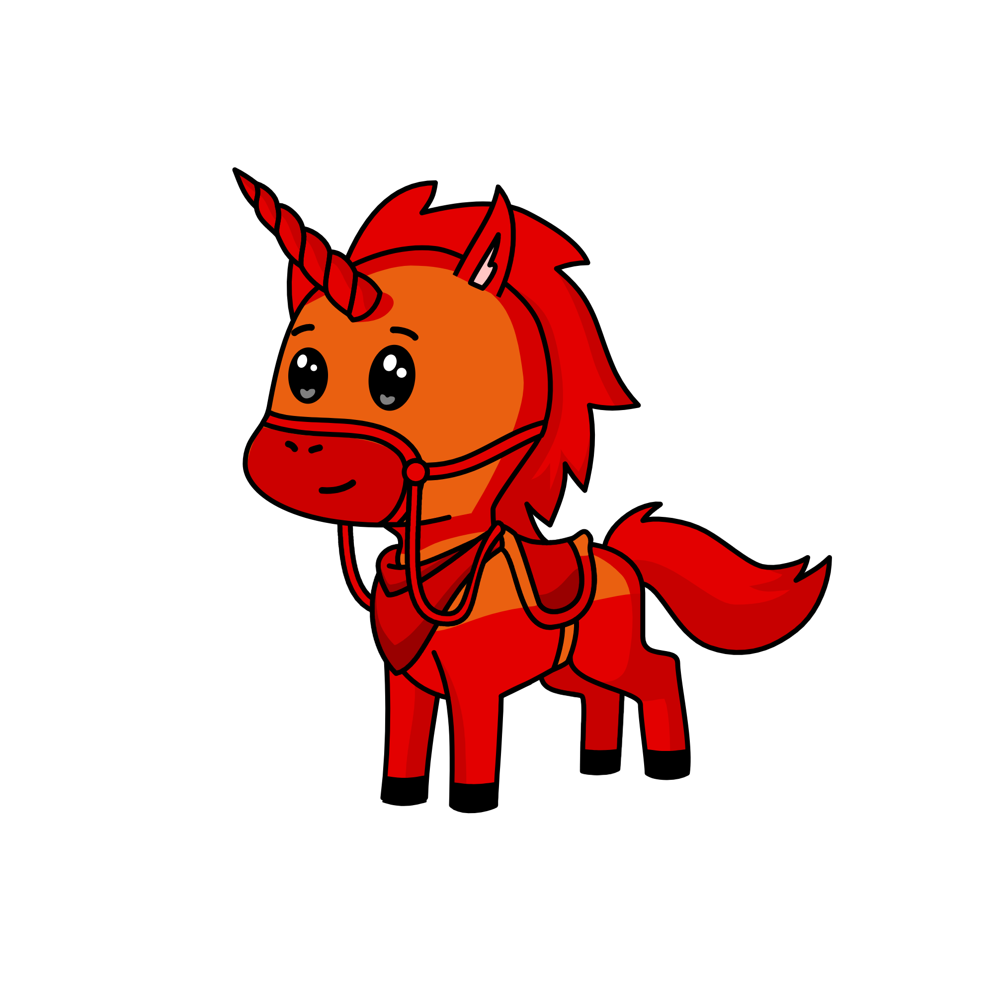 red, the unicorn