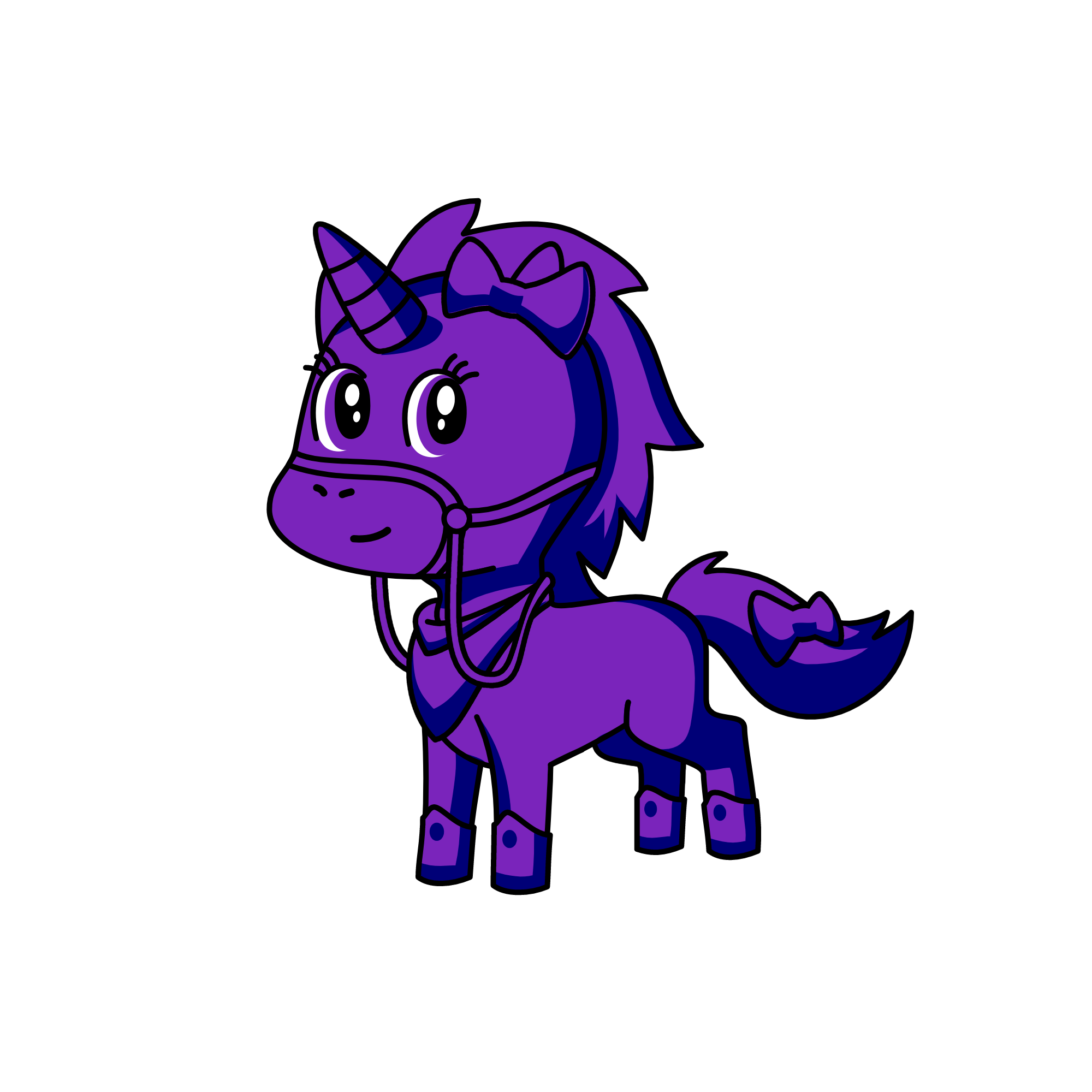 Purple, the unicorn