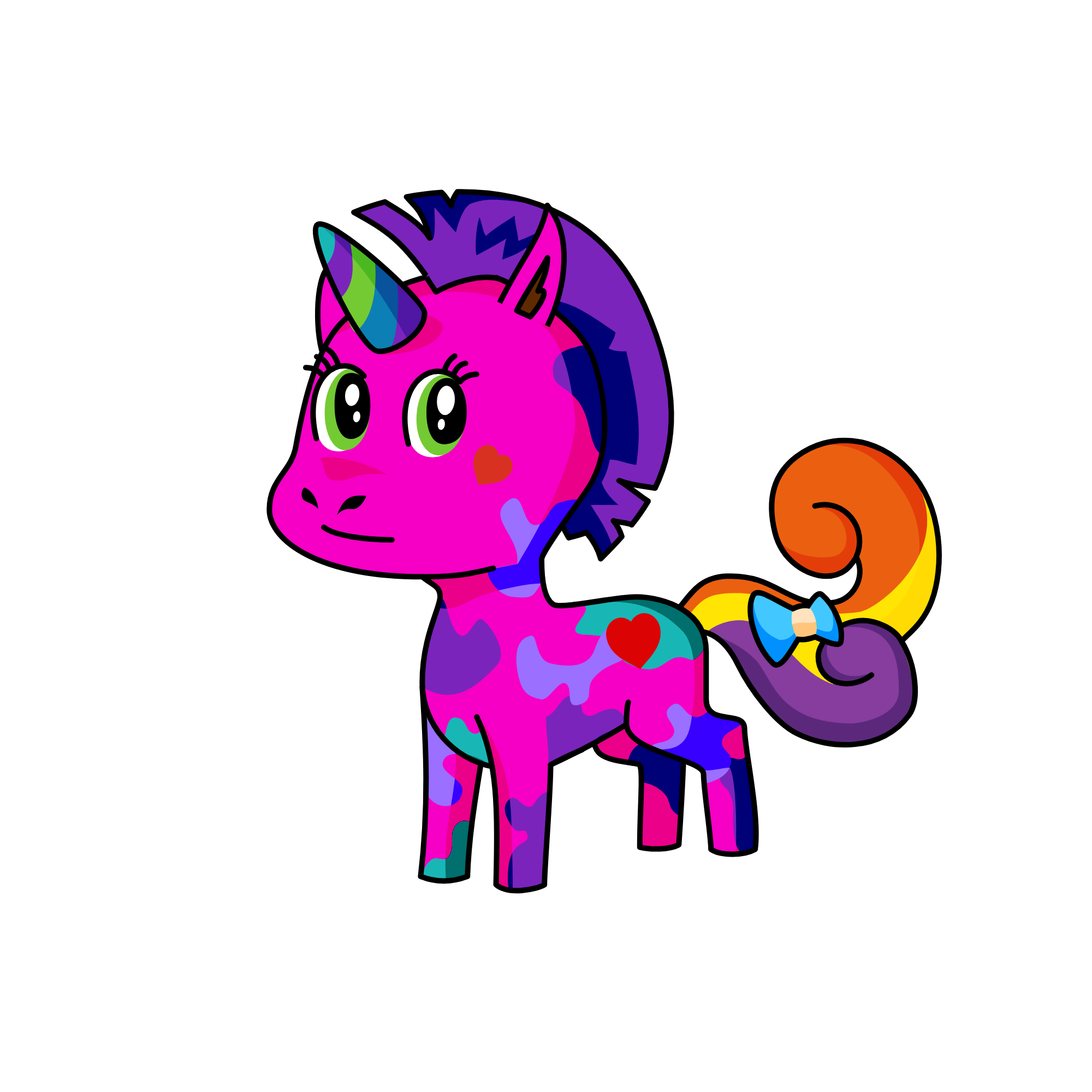 Rainbow, the unicorn