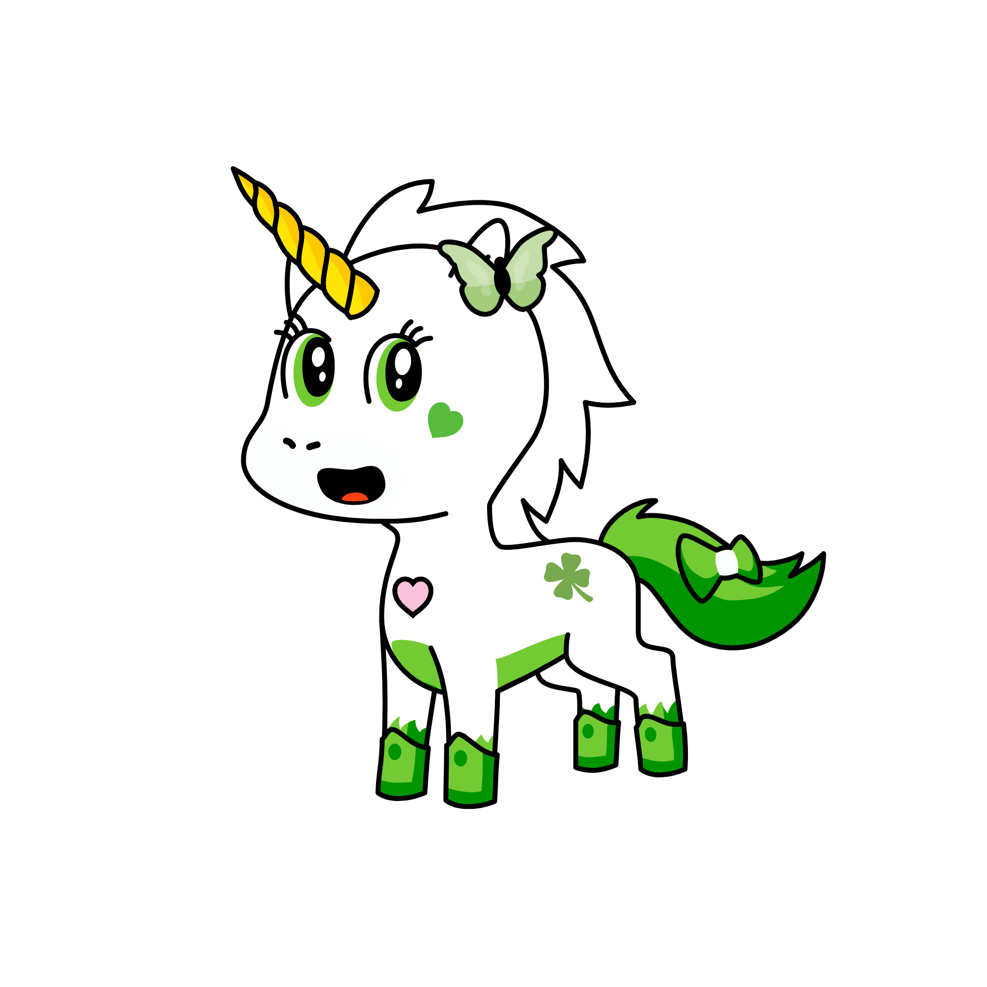 Little lucky emeraude, the unicorn