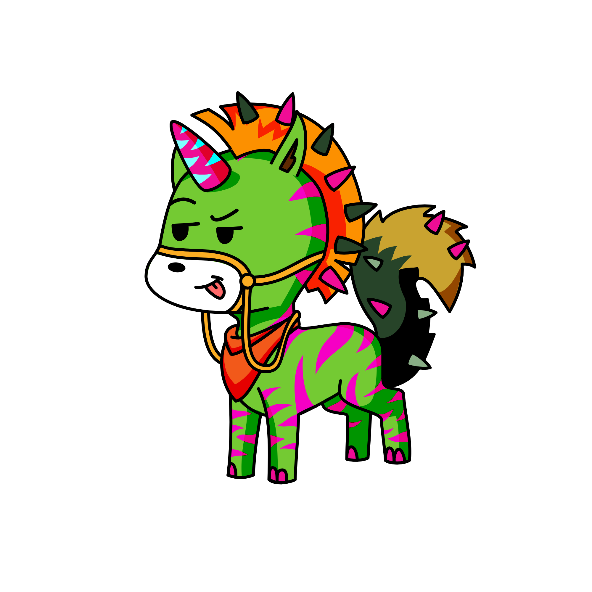 spiky spook, the unicorn