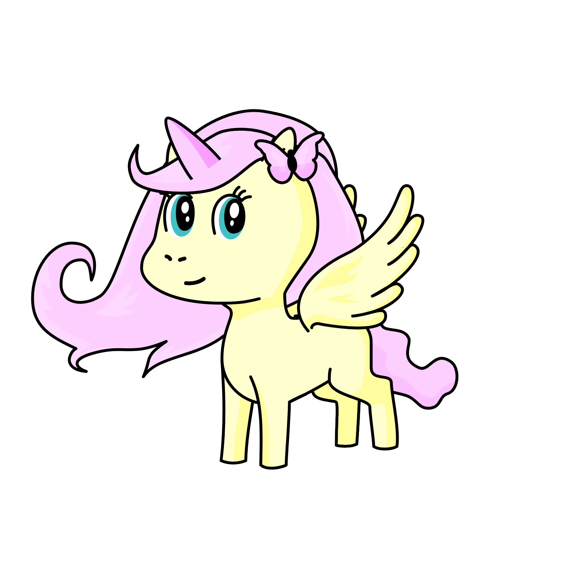 Fluttershy, the unicorn