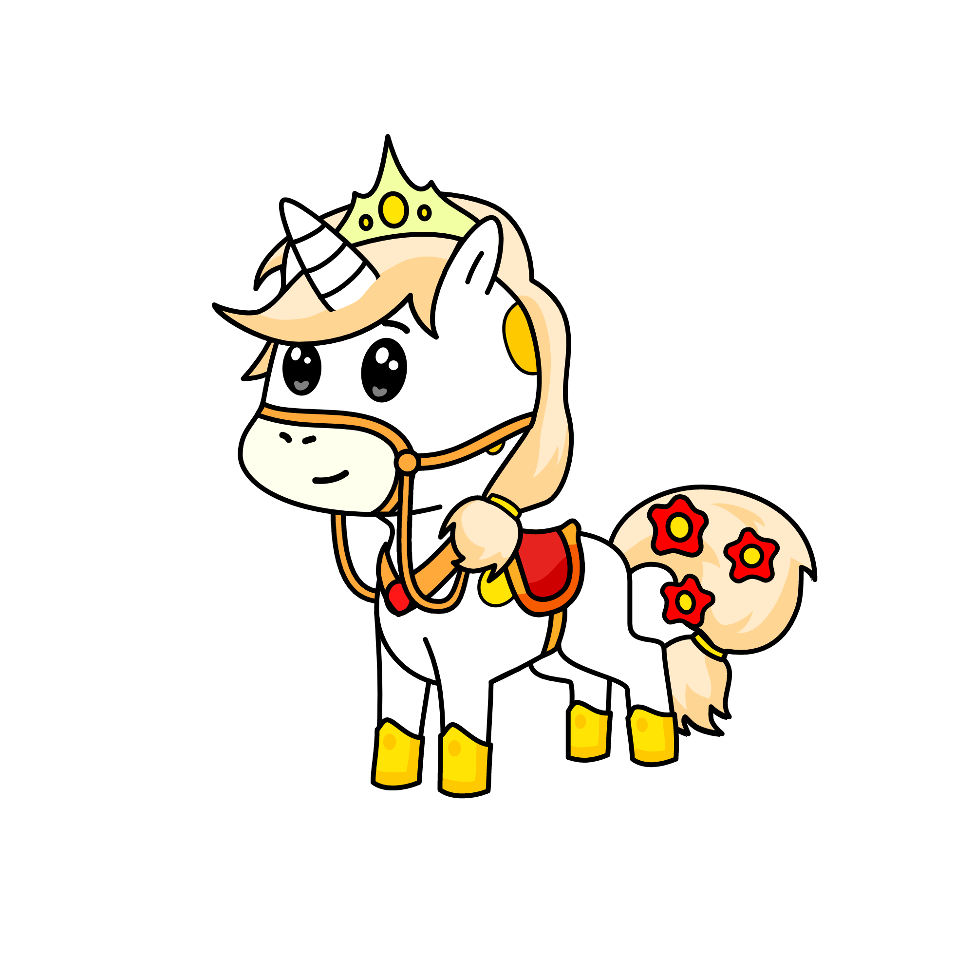 Golden, the unicorn