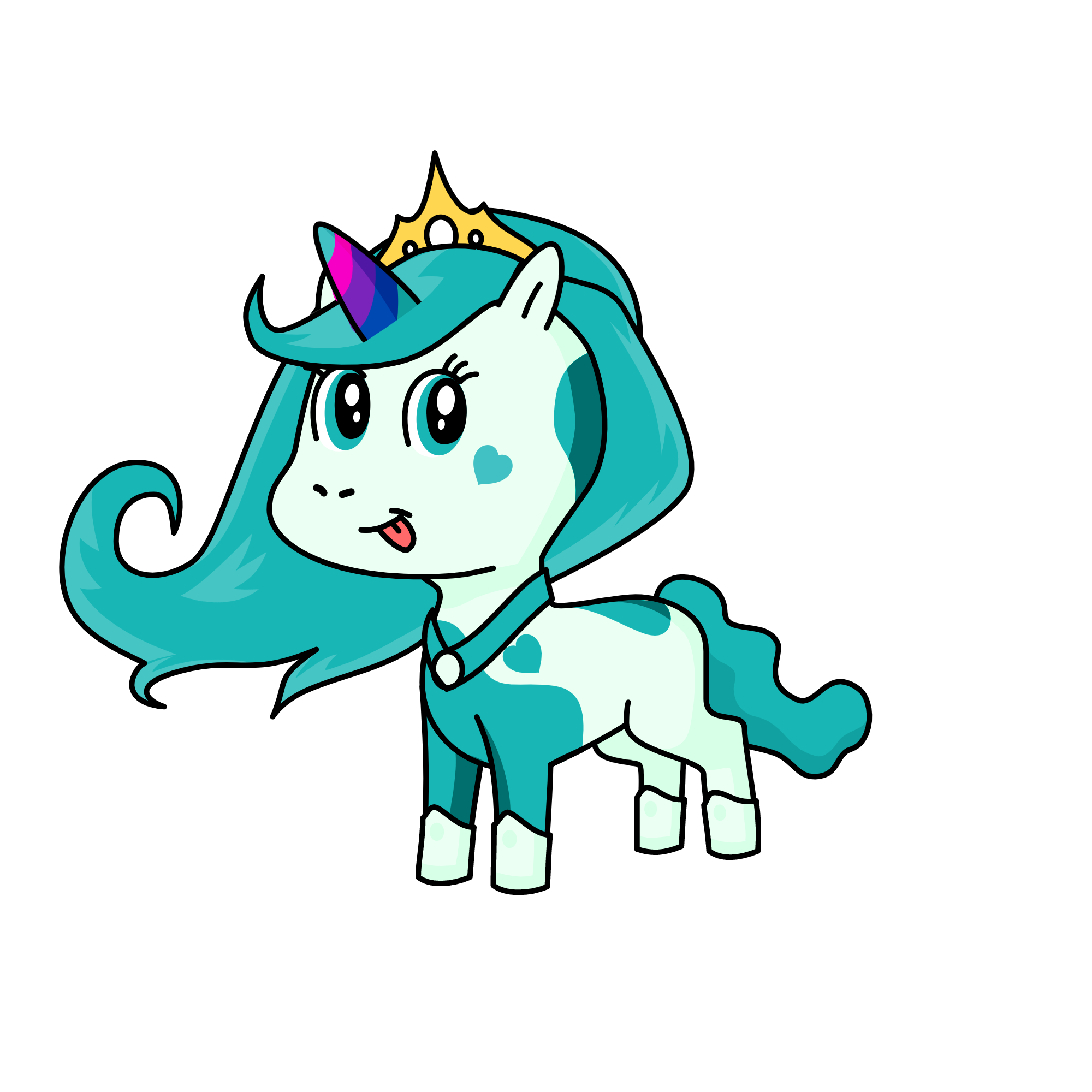Magical sparkle princess, the unicorn