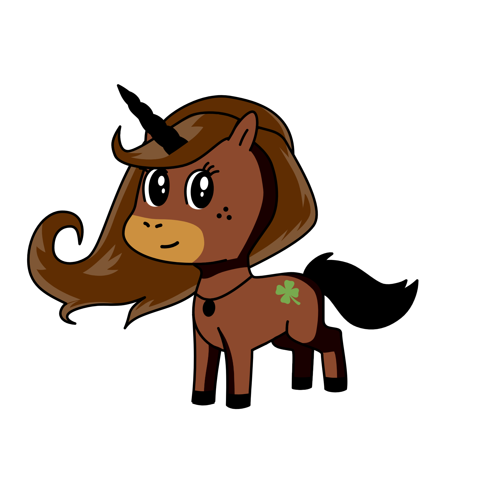 Browny, the unicorn