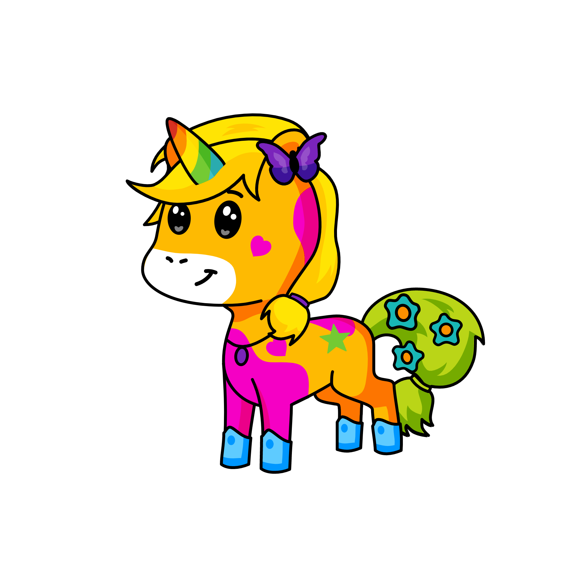 Rainboww, the unicorn