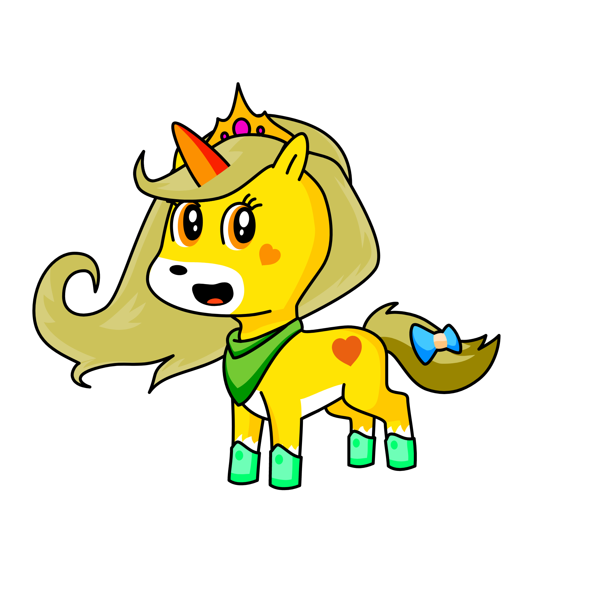 gold, the unicorn