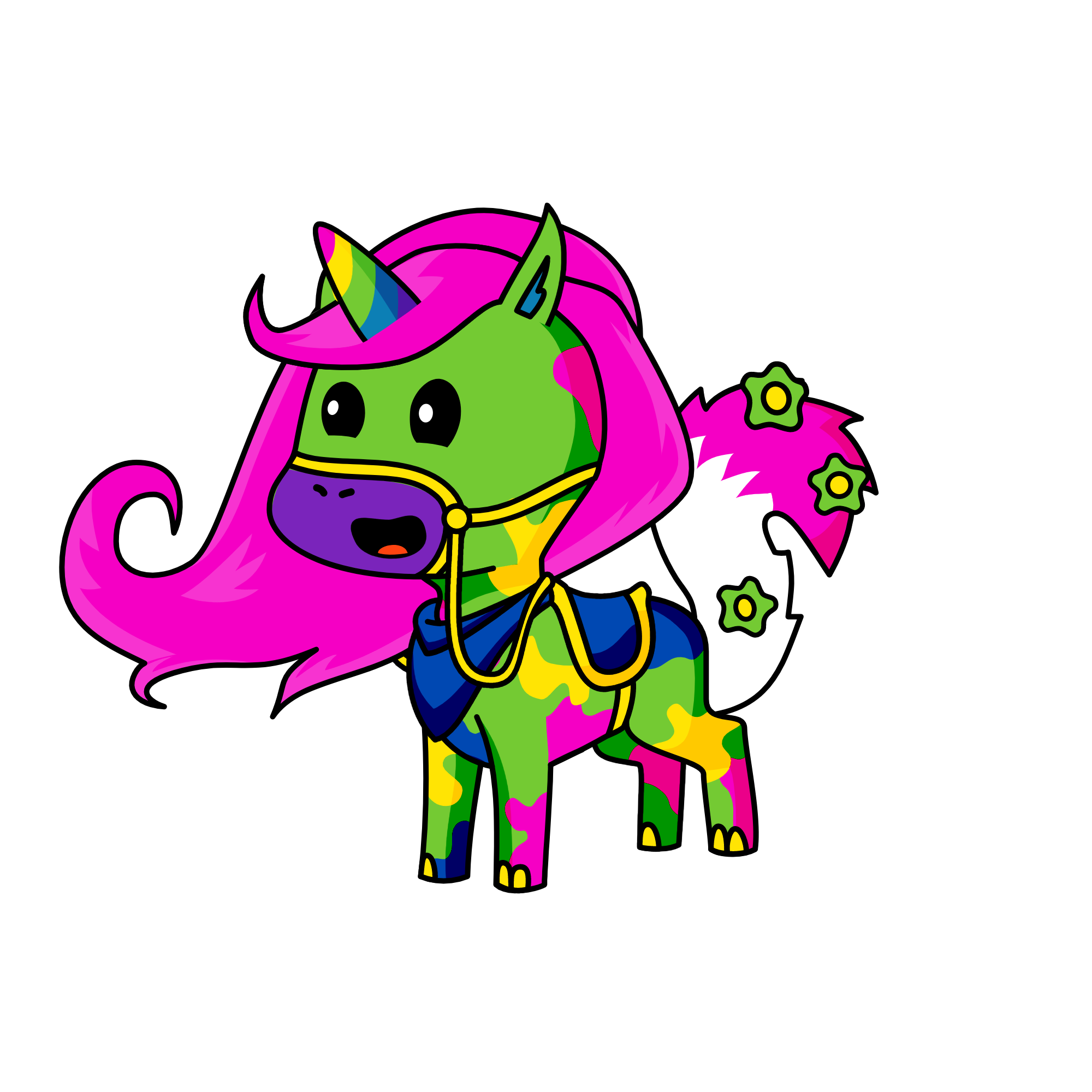 Rainbow Camo McSunshine, the unicorn