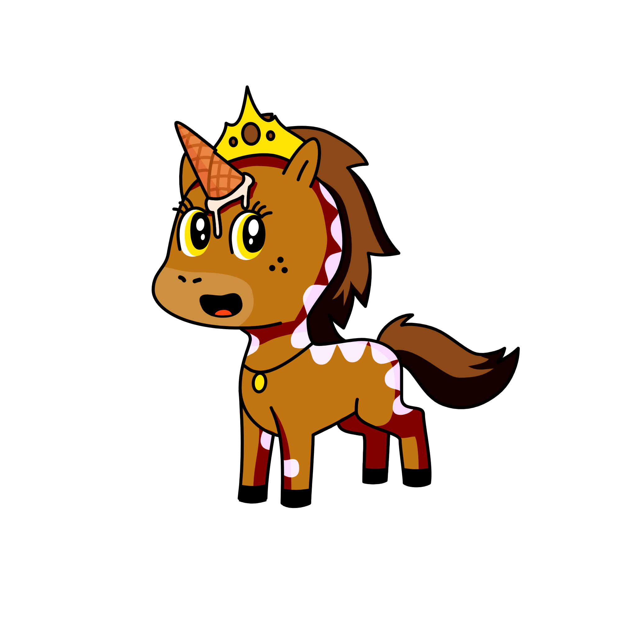 Cara Mel Choc Brownie, the unicorn
