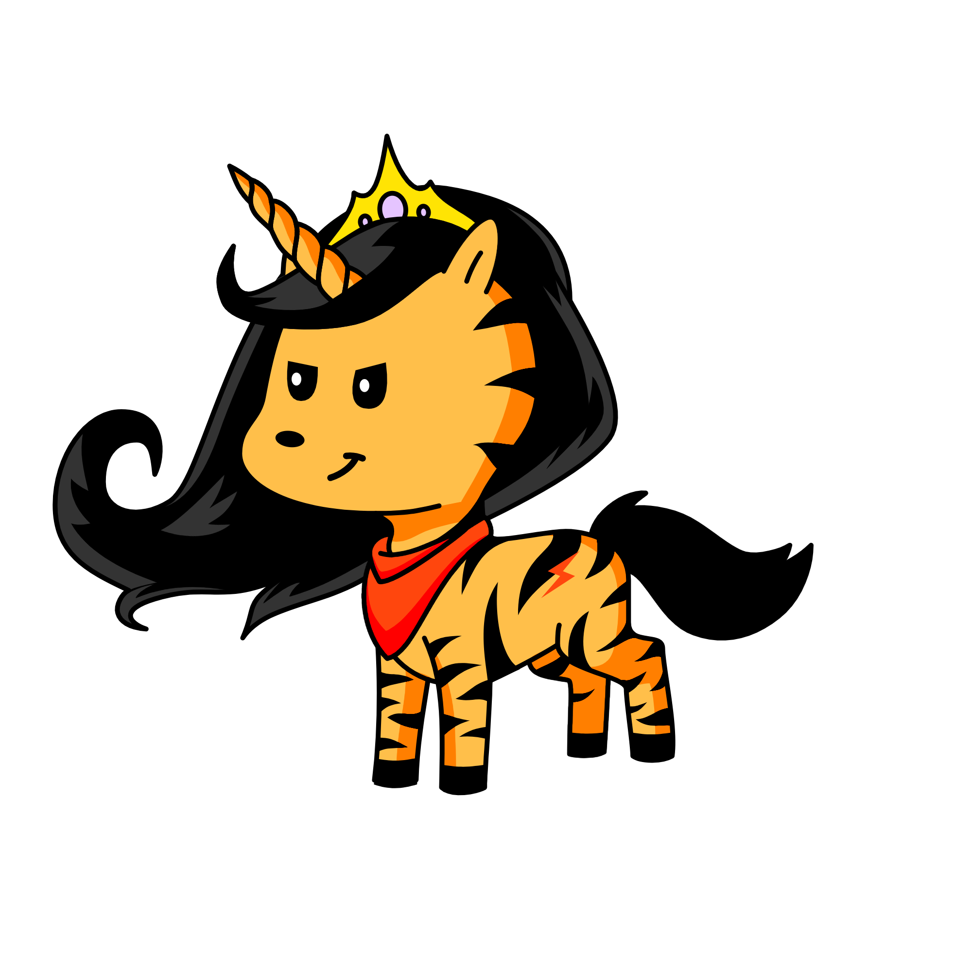 tiger, the unicorn