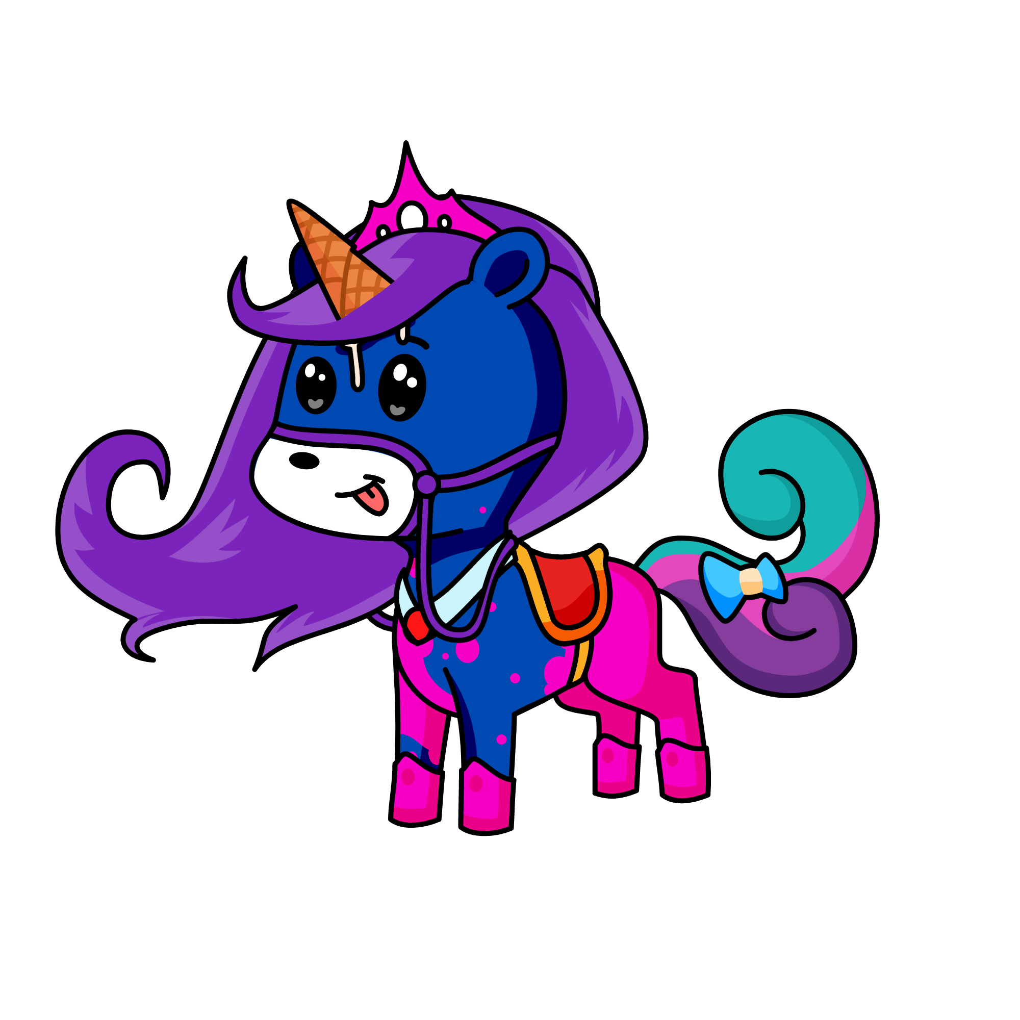 Glittery, the unicorn