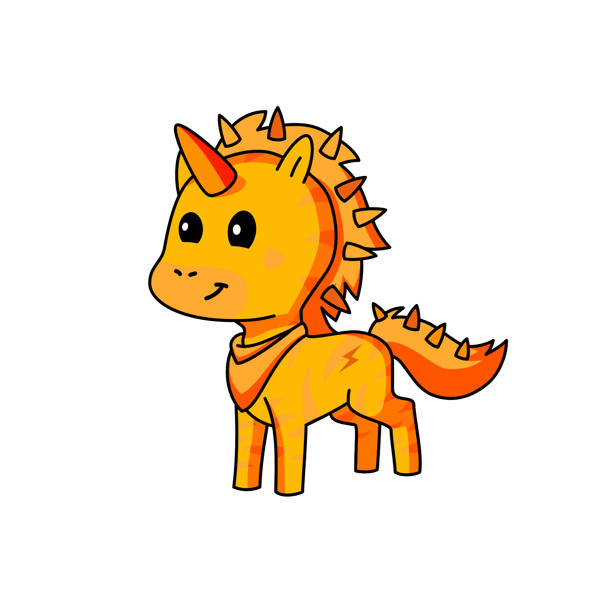 Flames, the unicorn