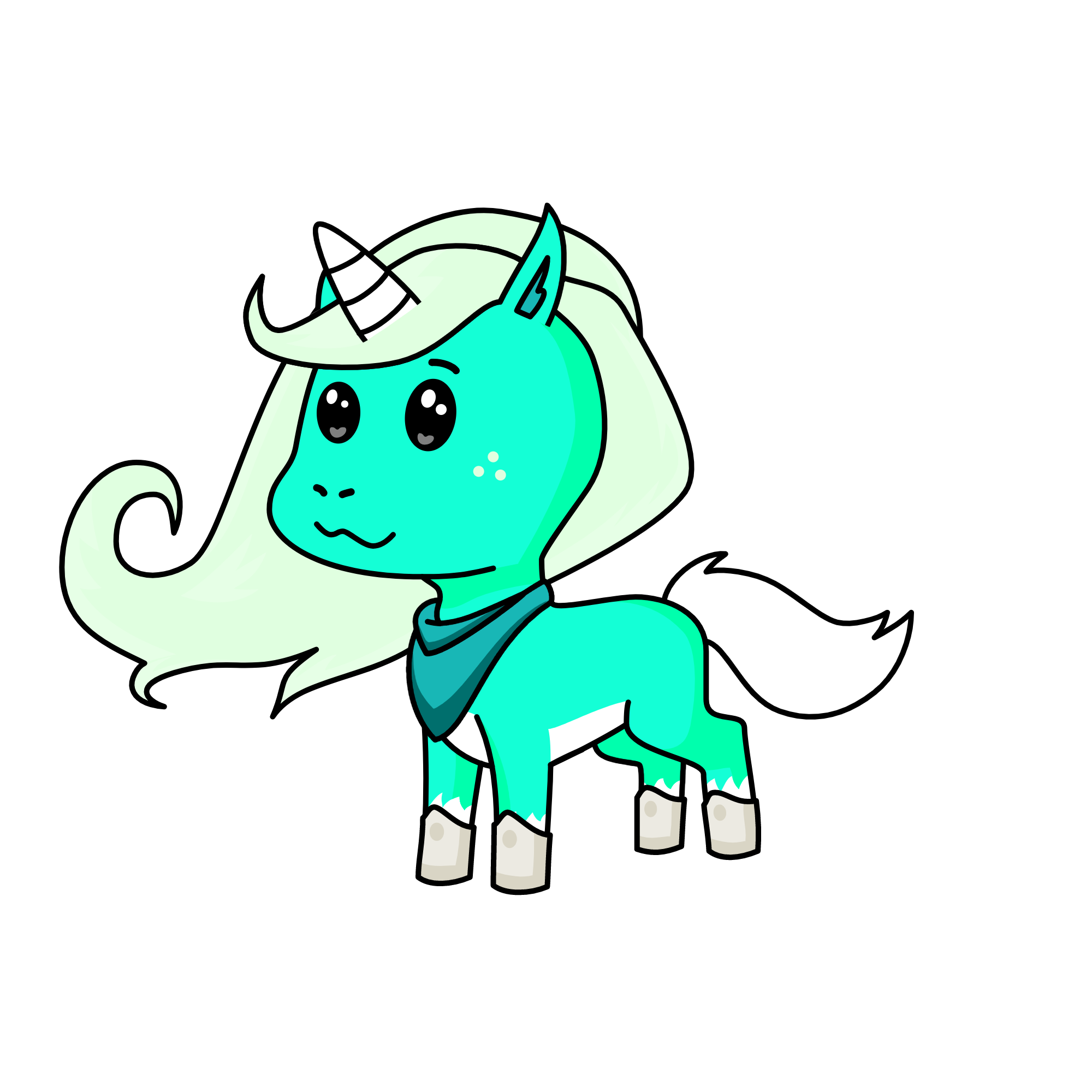 turquoise, the unicorn