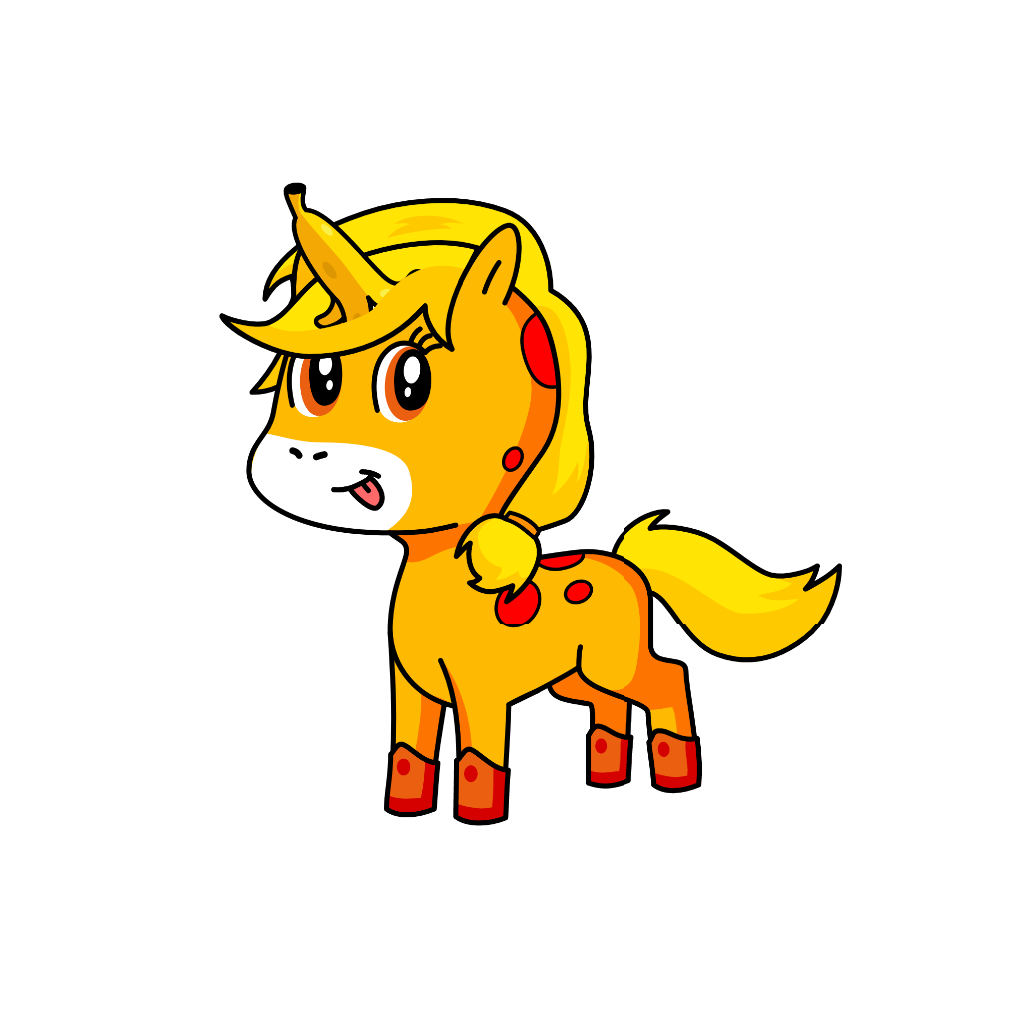 fire banana, the unicorn
