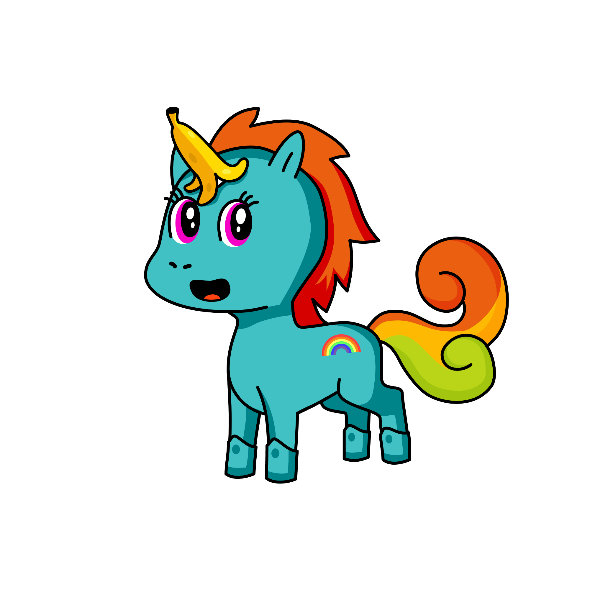 rainbow dash, the unicorn