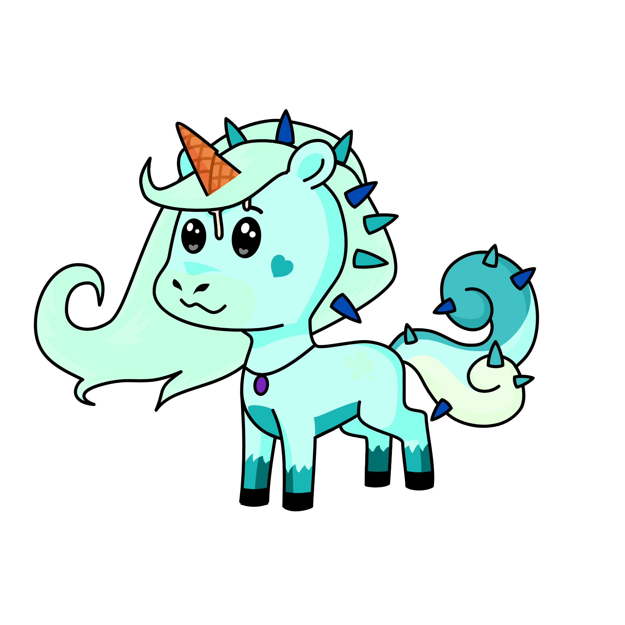 Minty mare, the unicorn