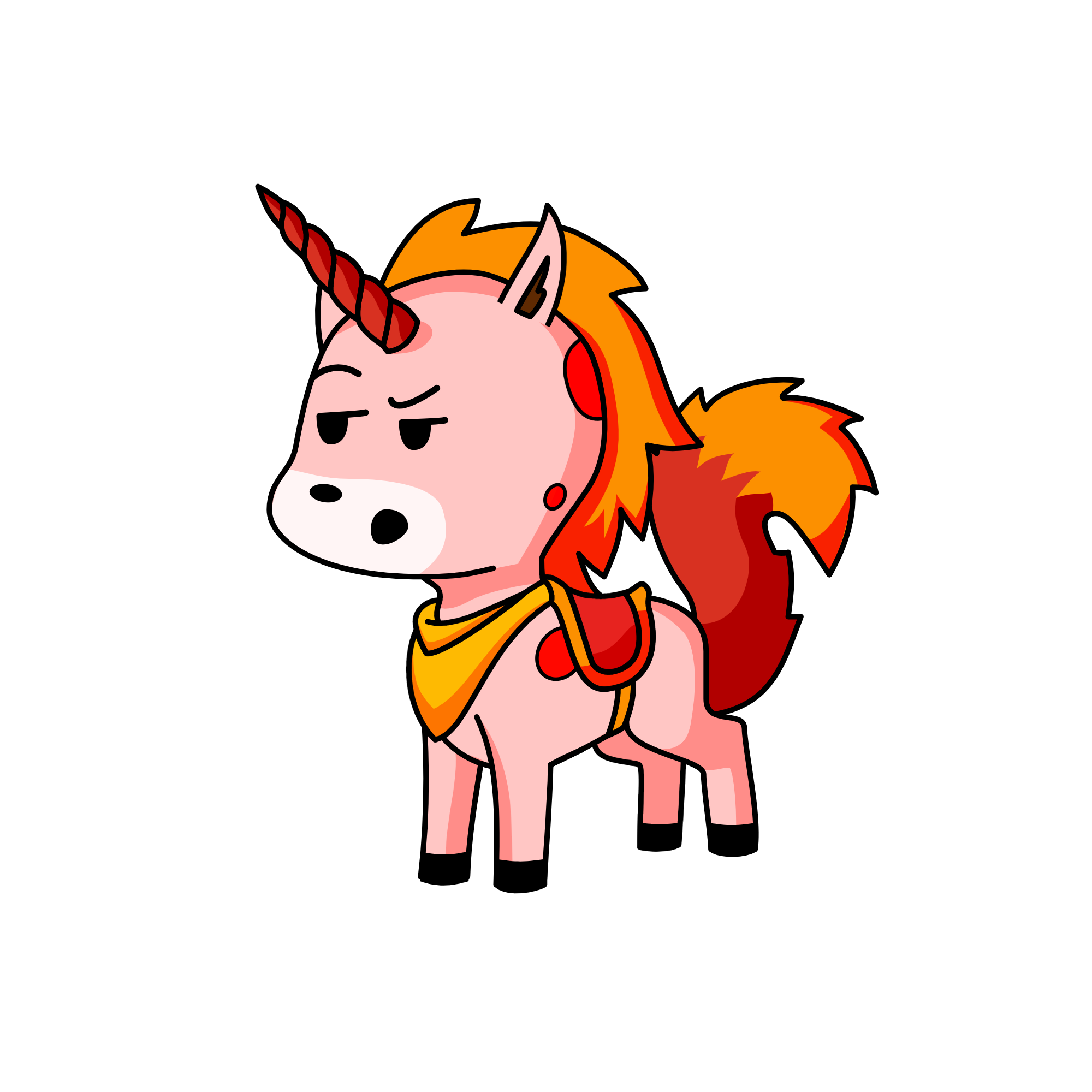 fire person idk, the unicorn