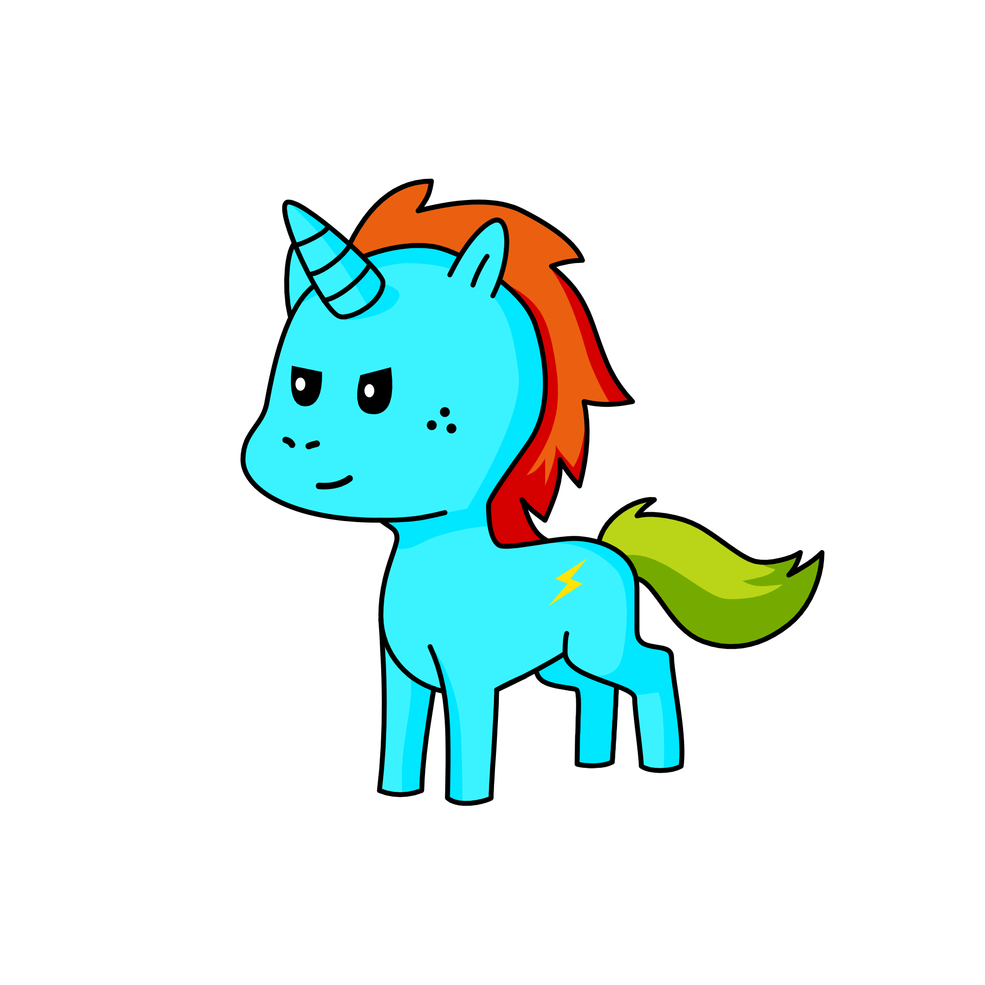 Rainbow Dash, the unicorn