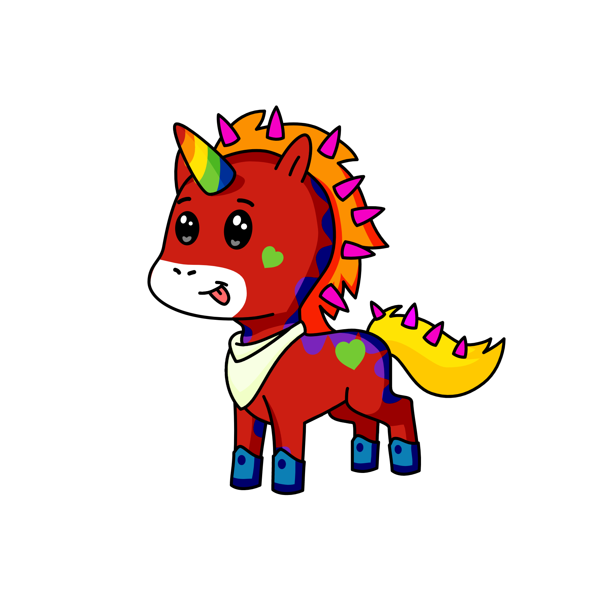 Rainbow, the unicorn