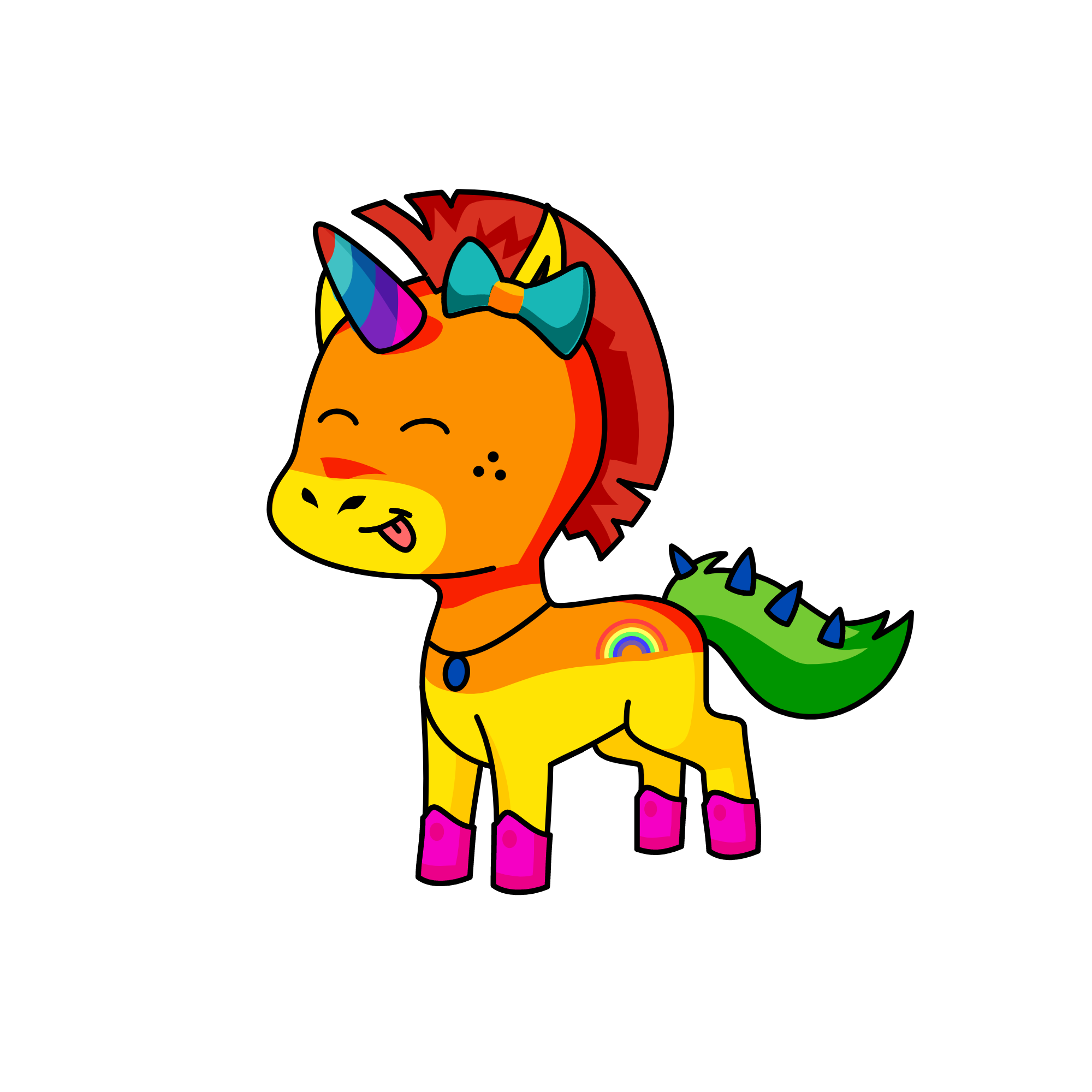 Rainbow, the unicorn