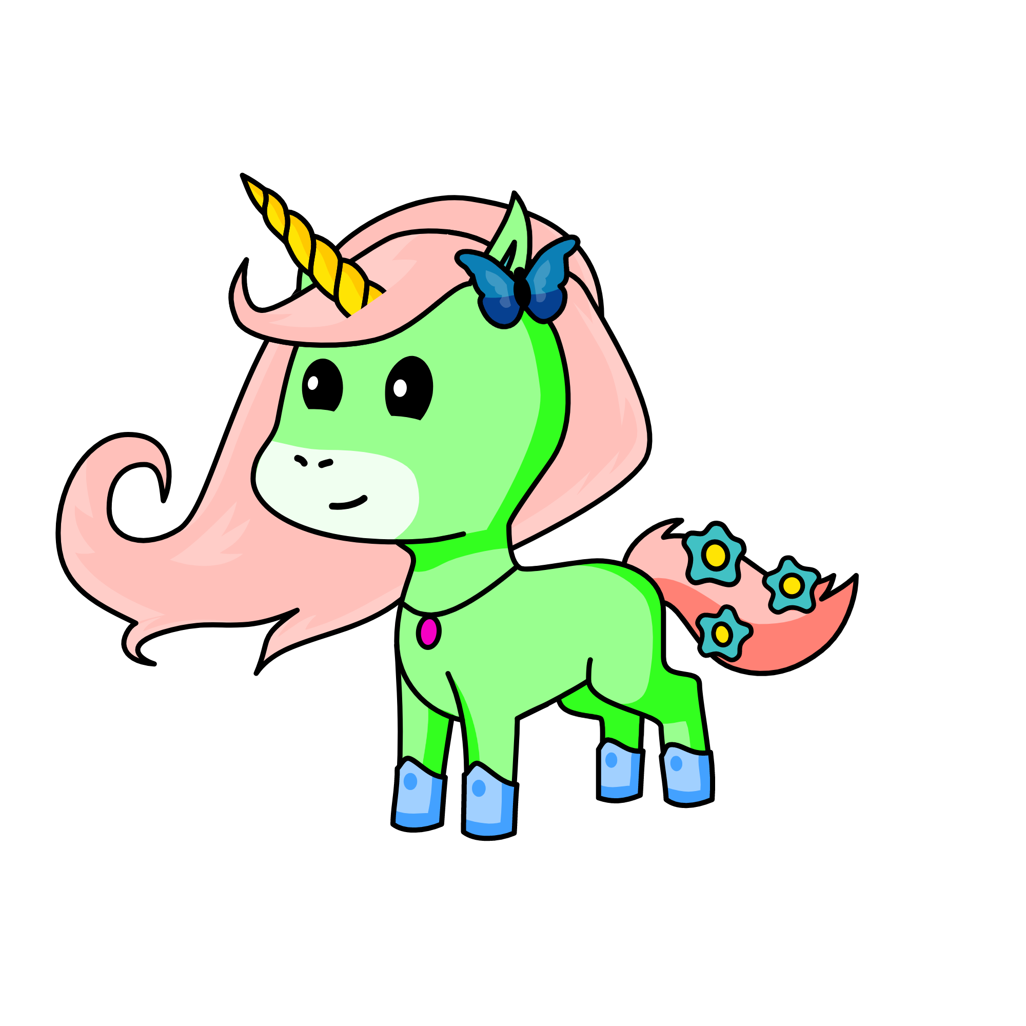 Princess Fleur, the unicorn