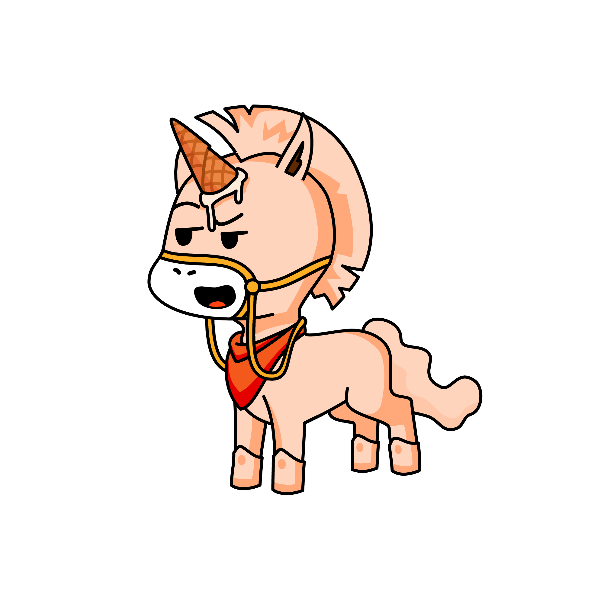 Peach, the unicorn