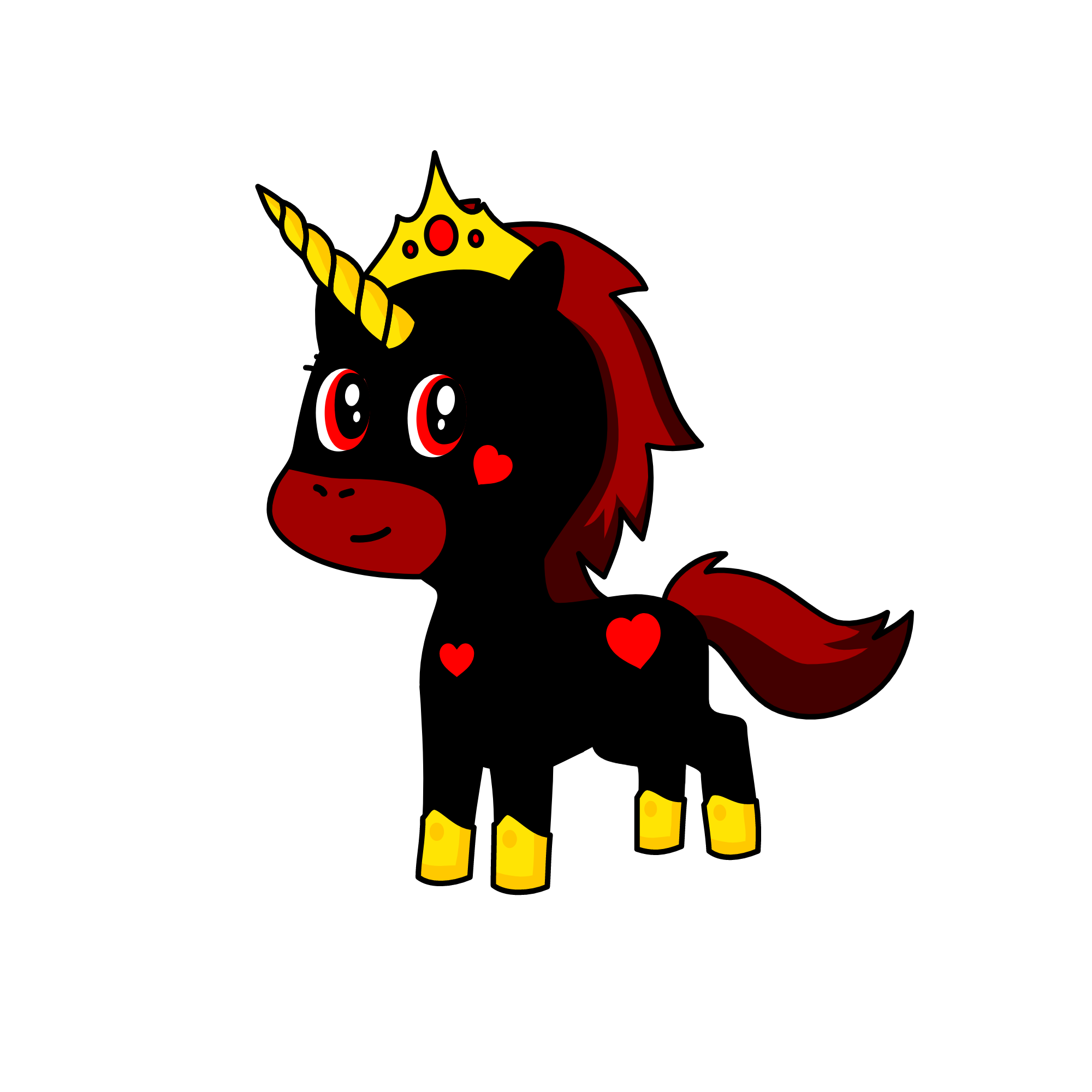 Queen of Hearts, the unicorn