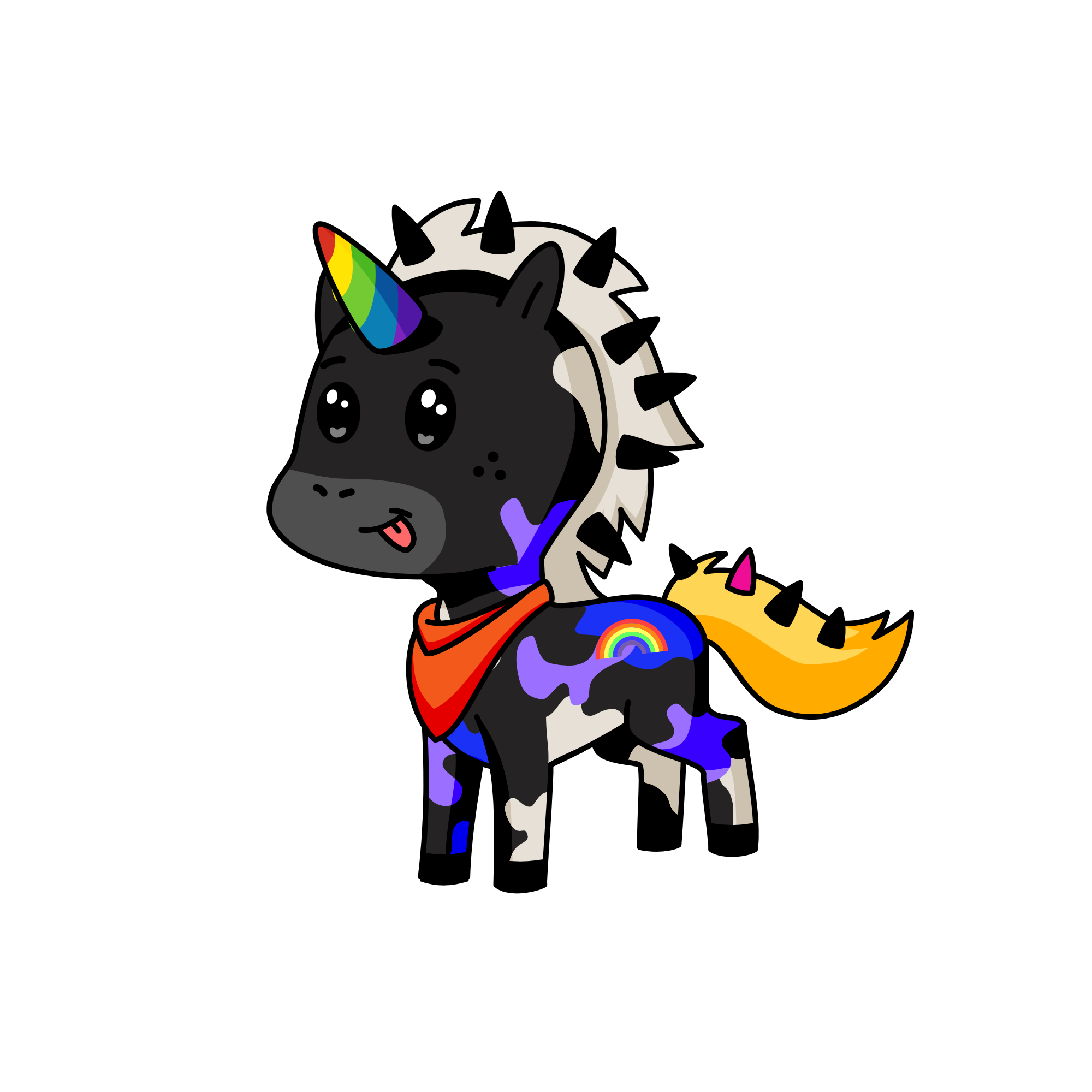 Light shadow , the unicorn