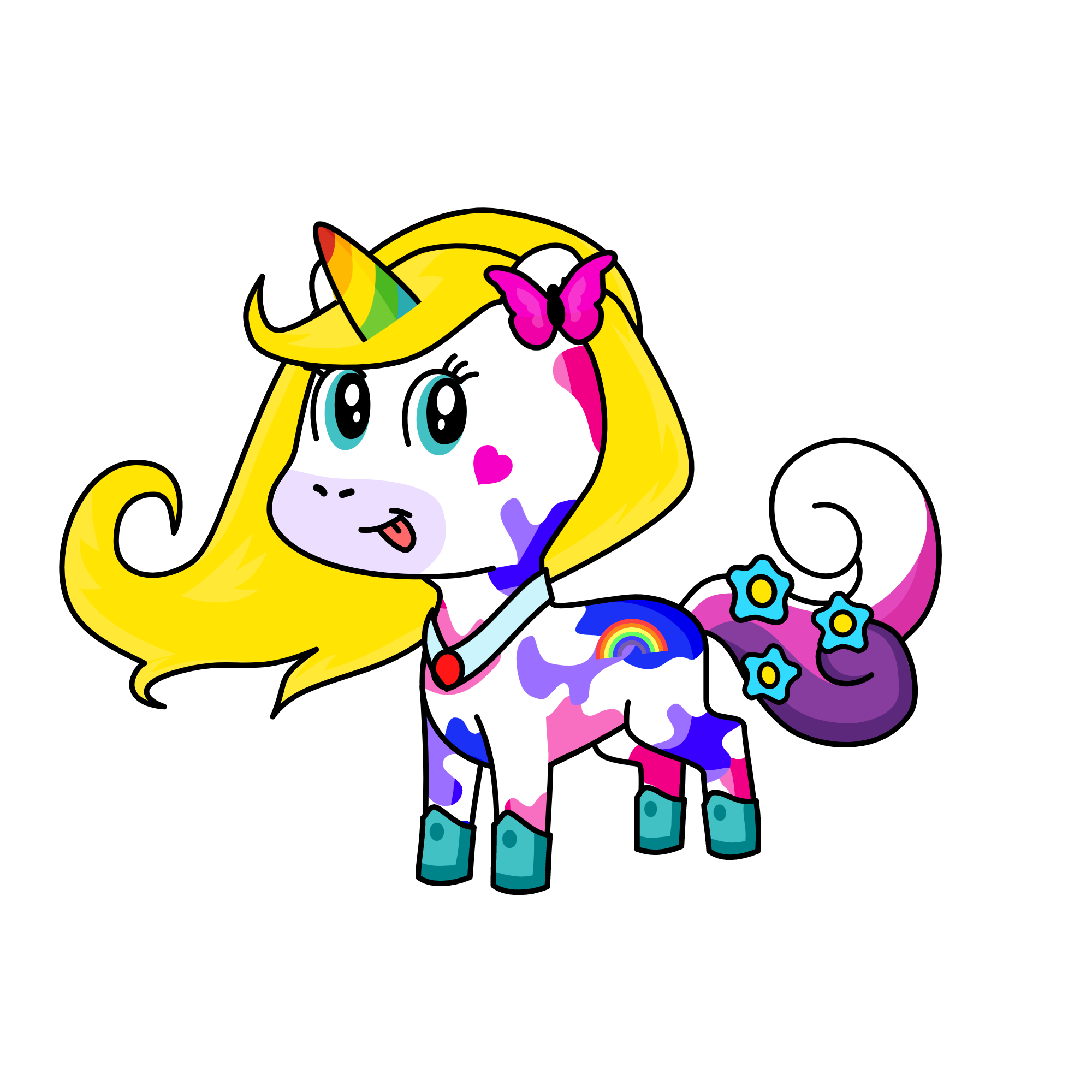 cutie corn, the unicorn
