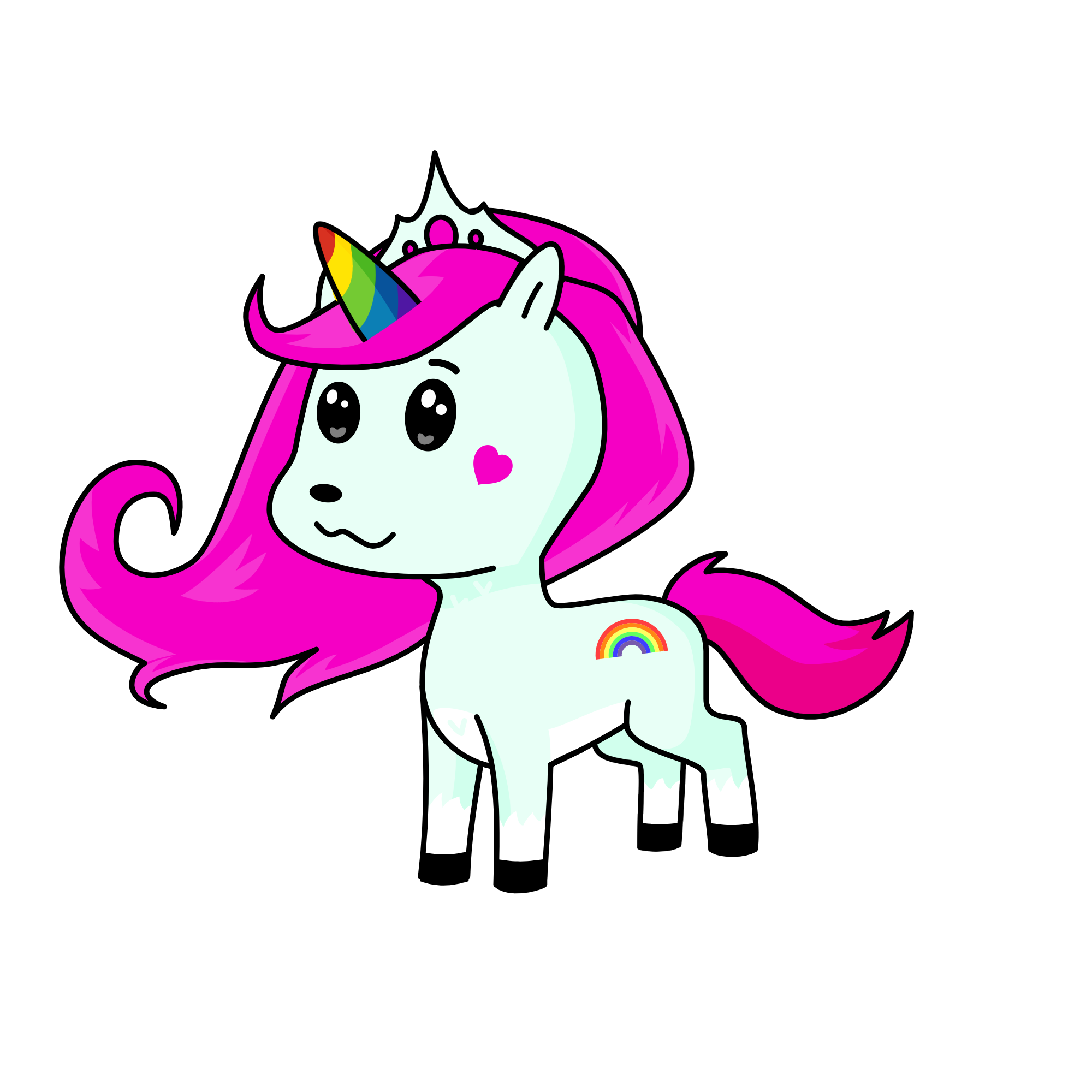 Rainbow, the unicorn