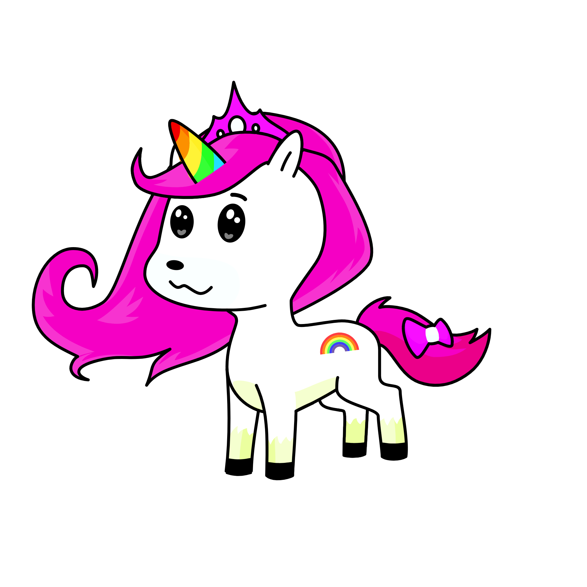 Rainbow, the unicorn
