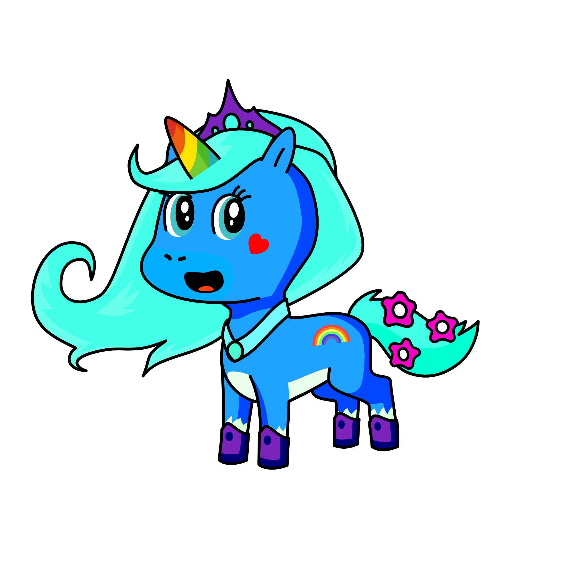 Rainbow, the unicorn