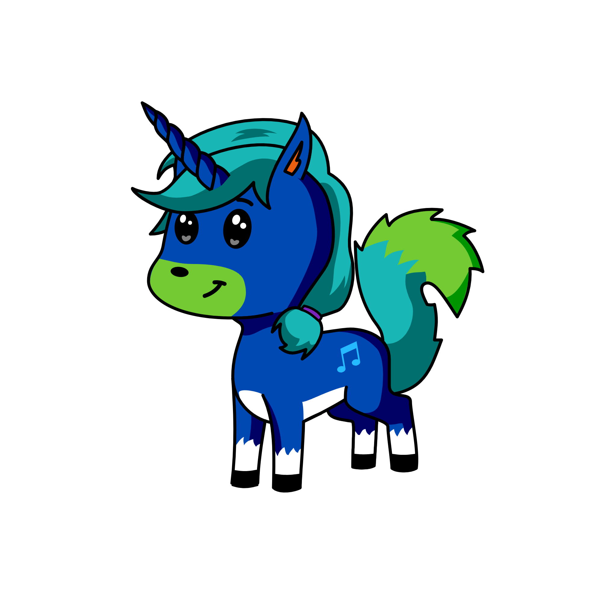 blue foxy, the unicorn