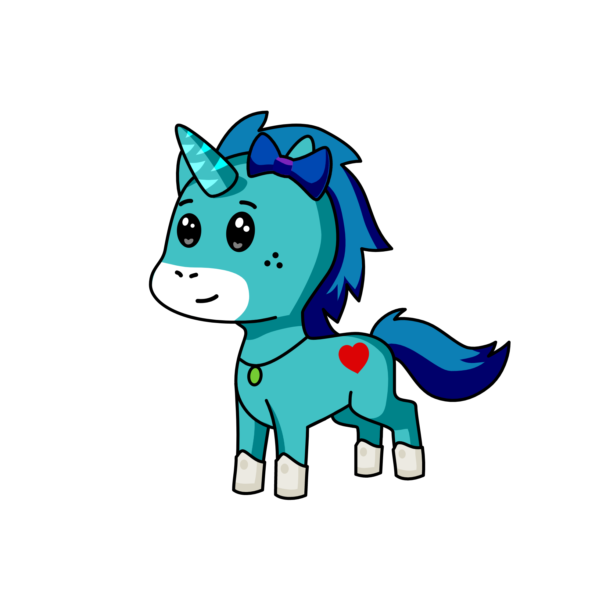 sea horse, the unicorn