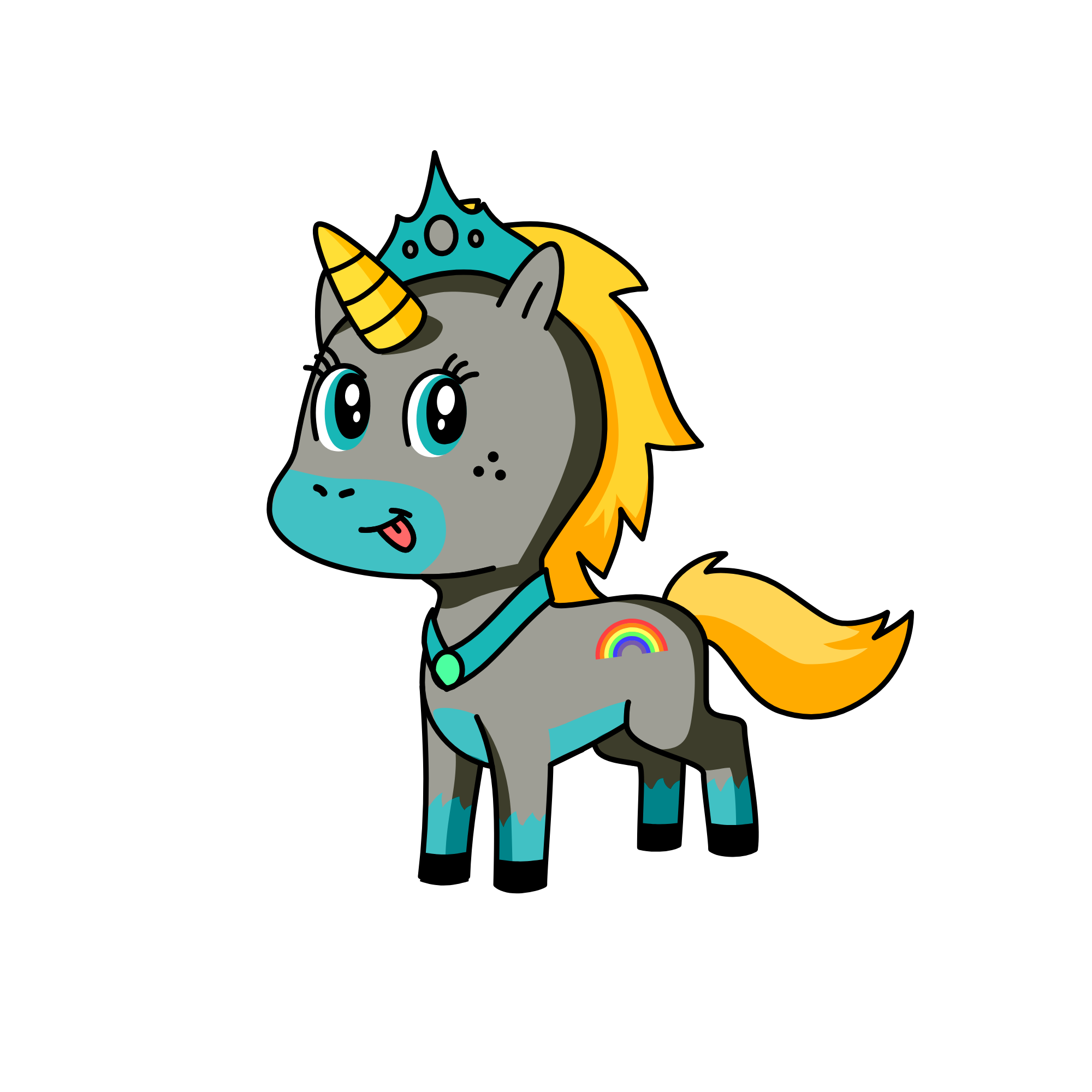 PRINCESS UNICORN, the unicorn