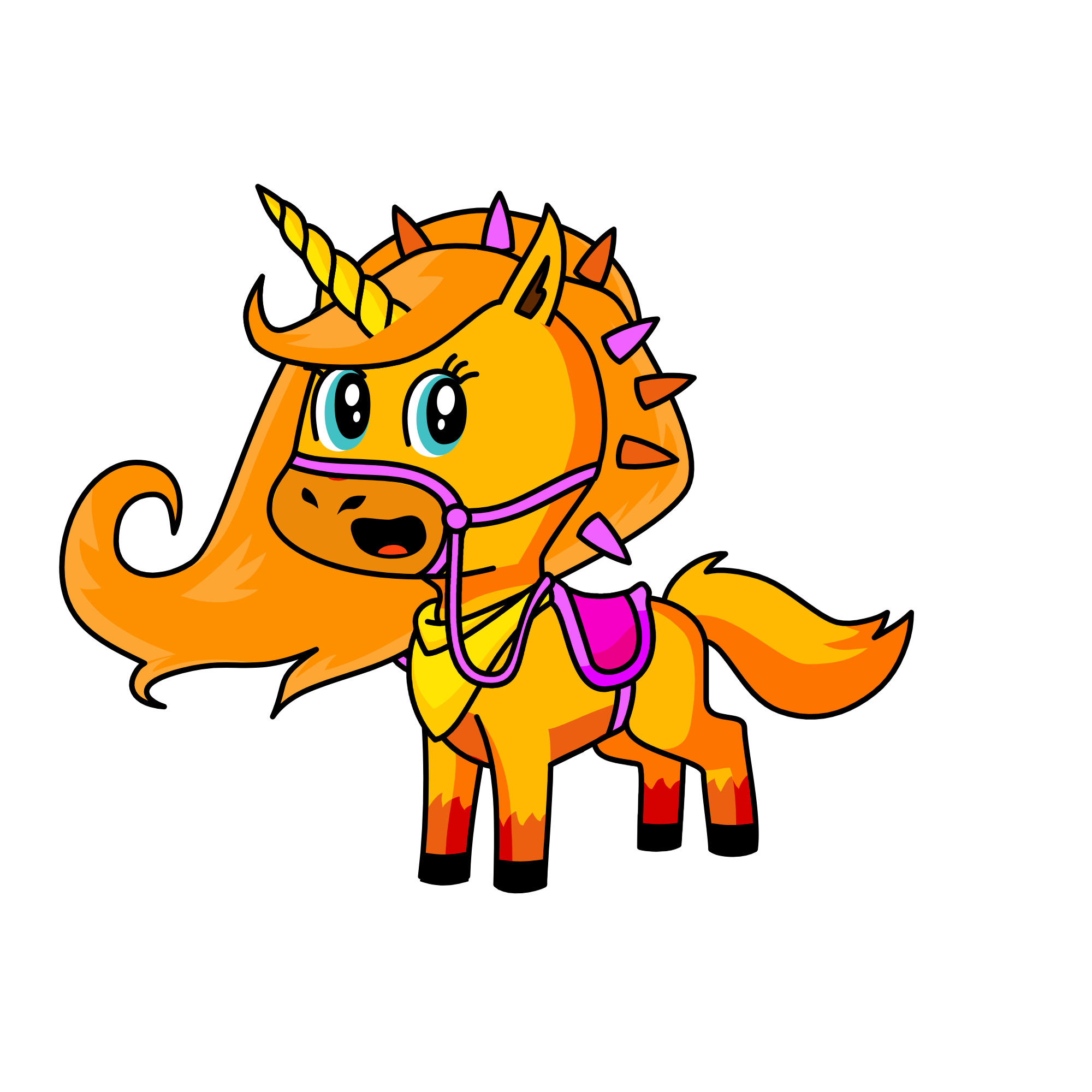 yellow candy, the unicorn