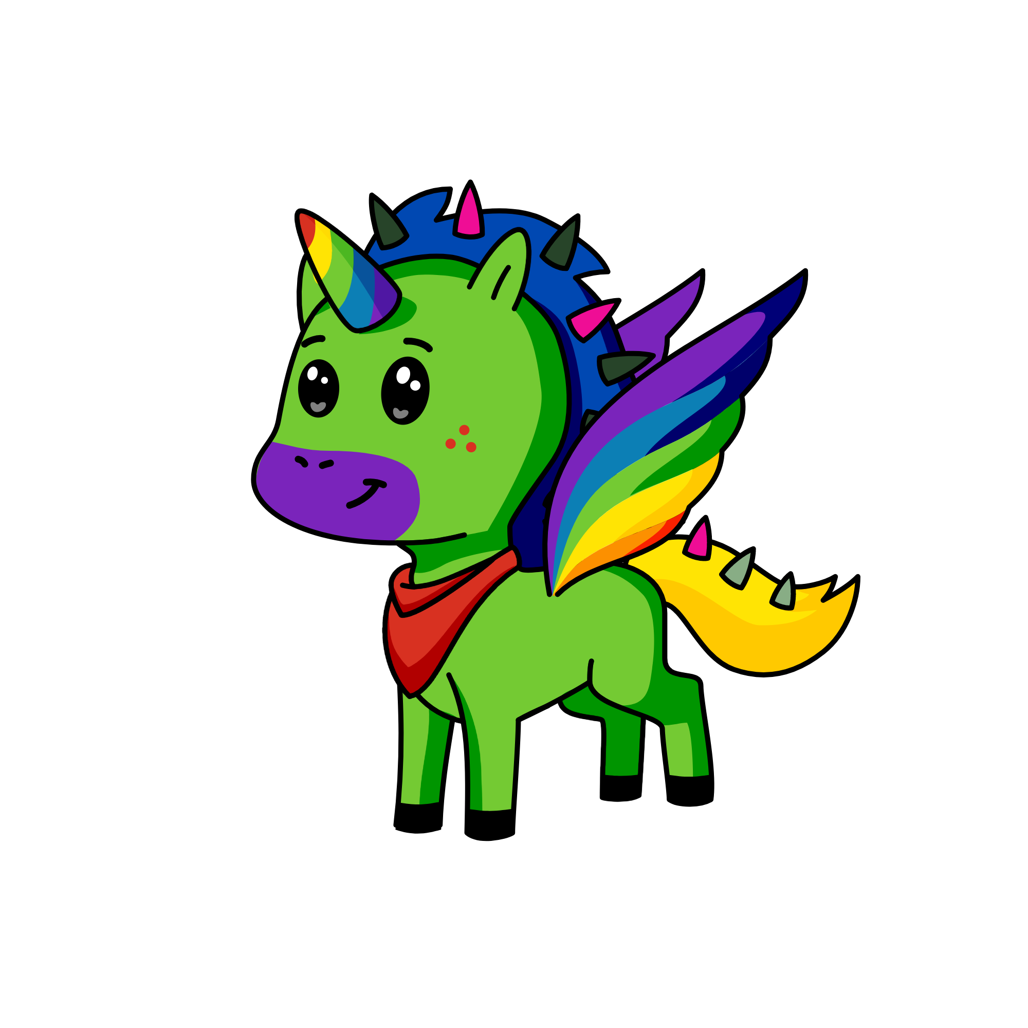 rainbow boy, the unicorn