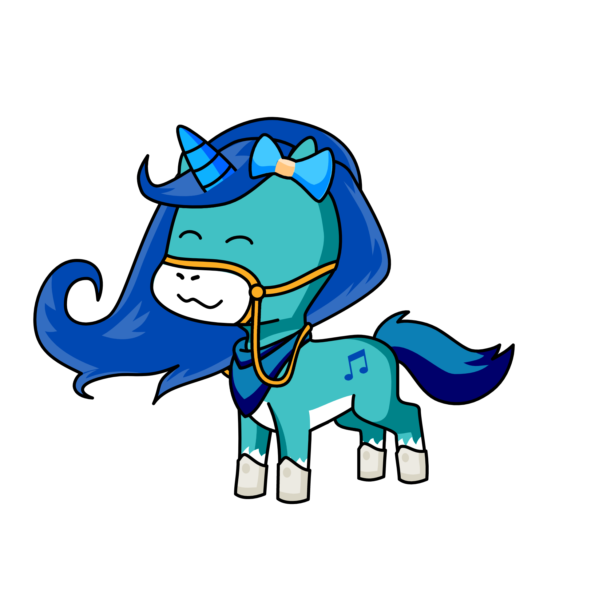 bluebee, the unicorn