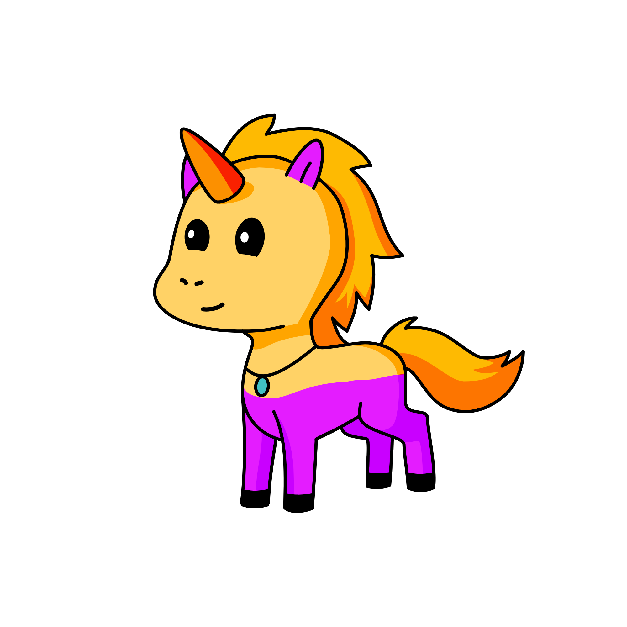 Peach, the unicorn