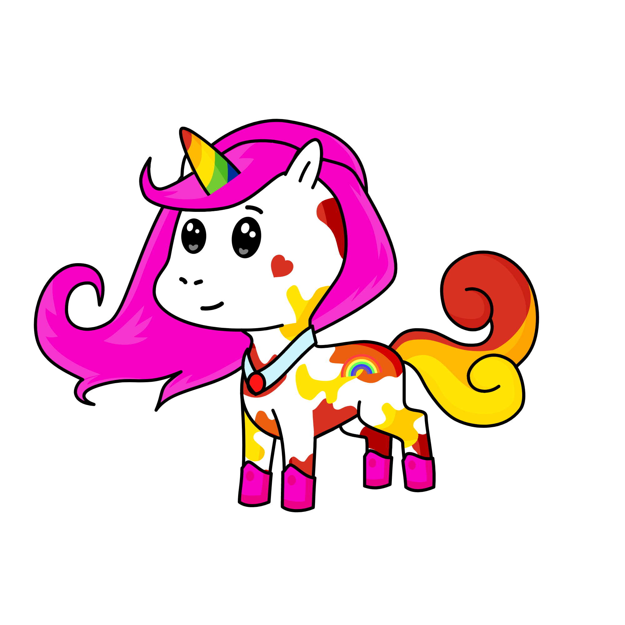 Rainbow, the unicorn