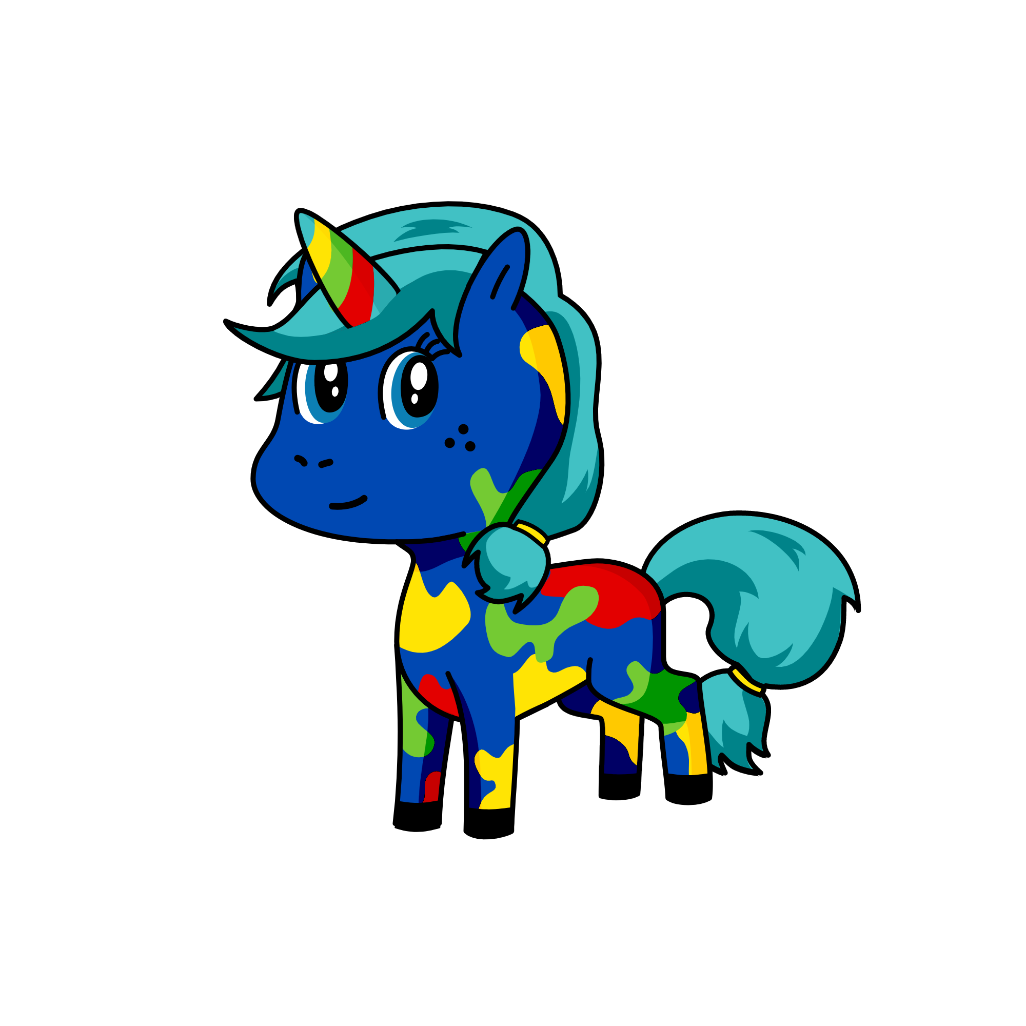 My Friends colors and Mine, the unicorn