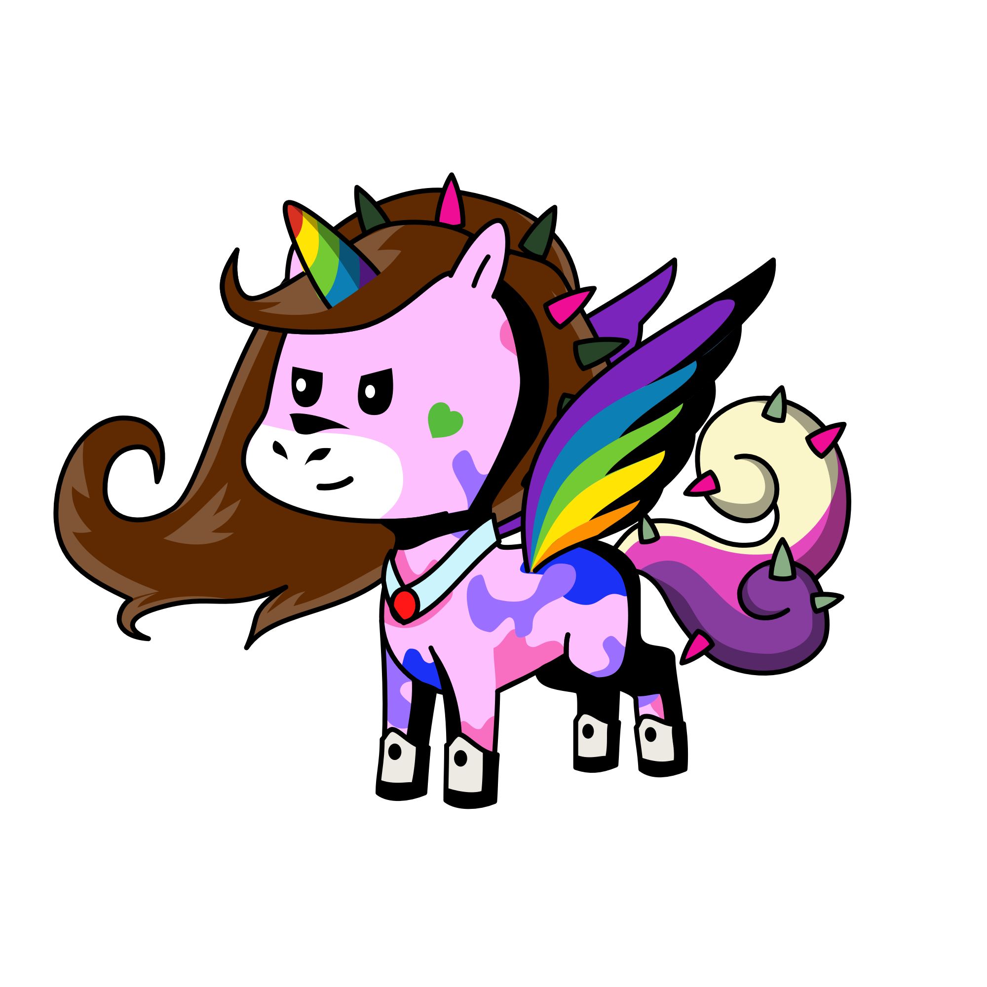 rainbow clouds, the unicorn