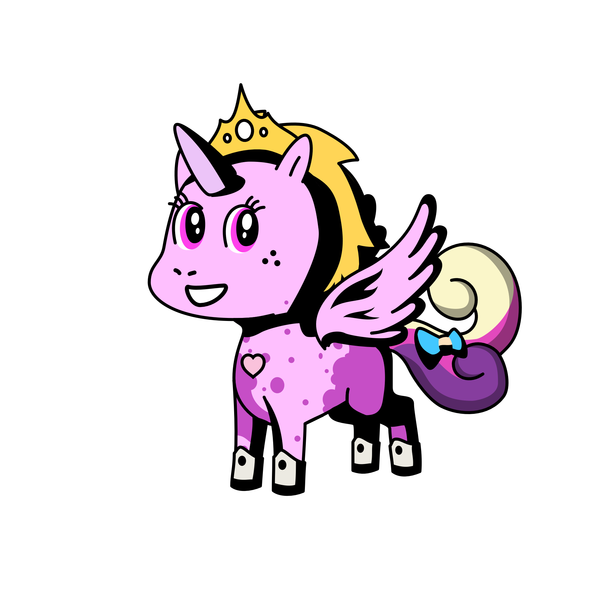 princess pink, the unicorn